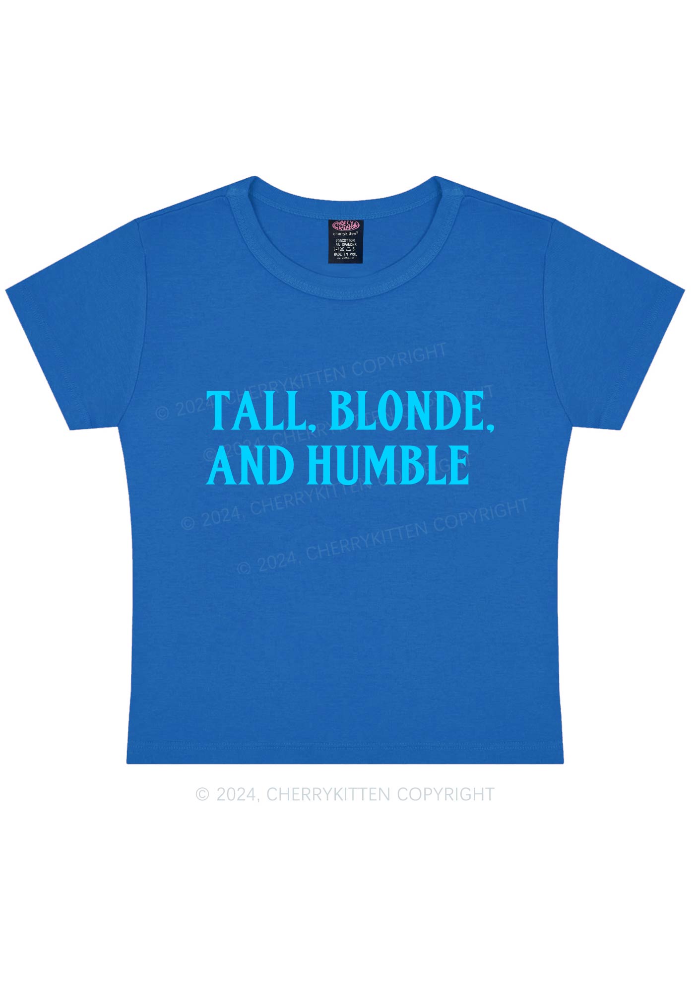 Tall Blonde And Humble Y2K Baby Tee Cherrykitten