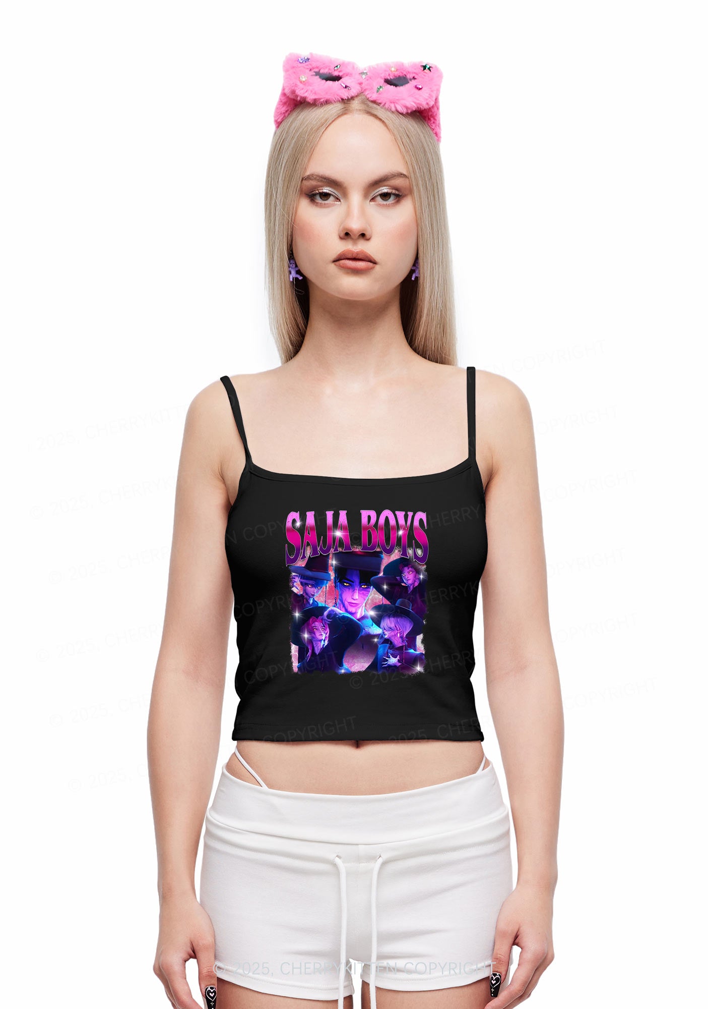Kpop Boy Group Y2K Spaghetti Strap Cami Cherrykitten