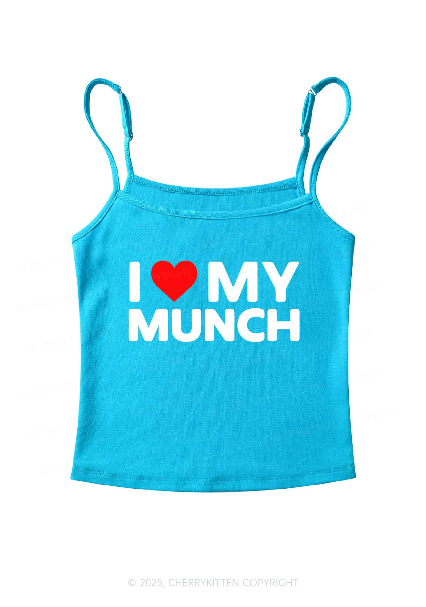 I Love My Munch Y2K Spaghetti Strap Cami Cherrykitten