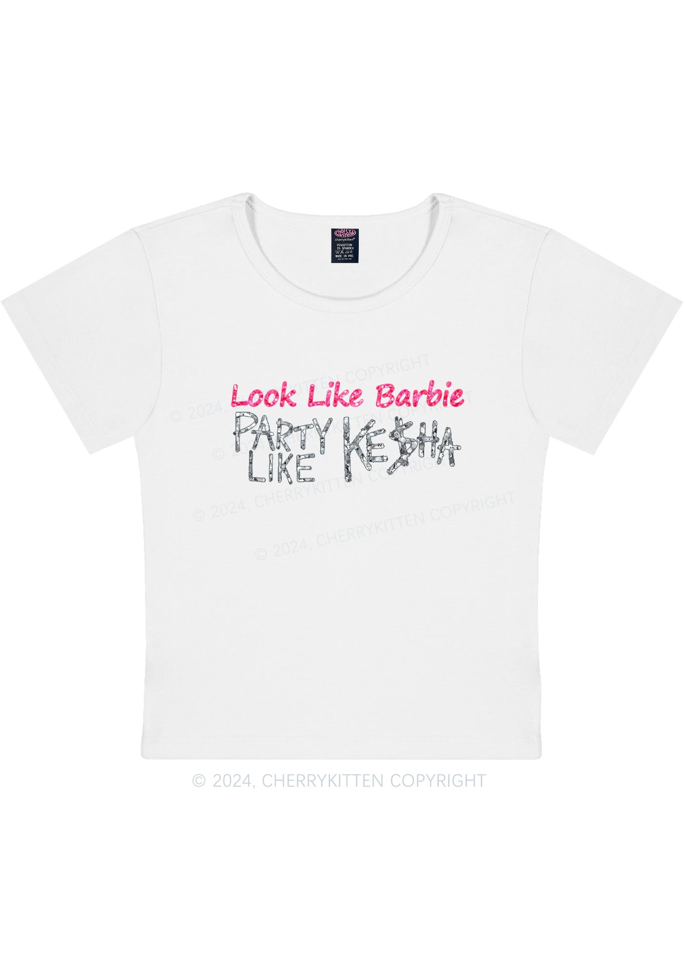 Party Like Kesha Y2K Baby Tee Cherrykitten