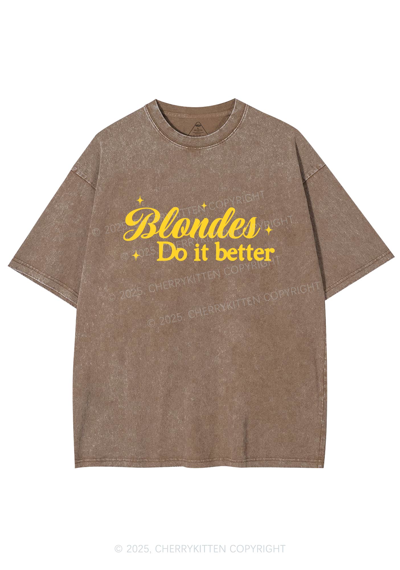 Blondes Do It Better Y2K Shirts Washed Tee Cherrykitten