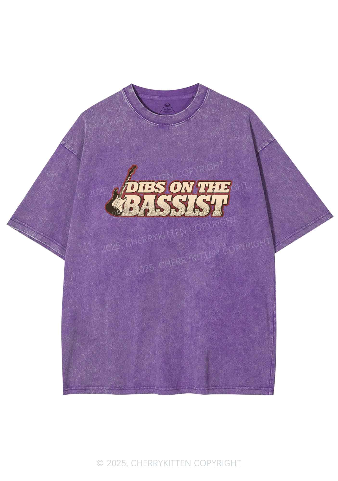 Dibs On The Bassist Y2K Shirts Washed Tee Cherrykitten