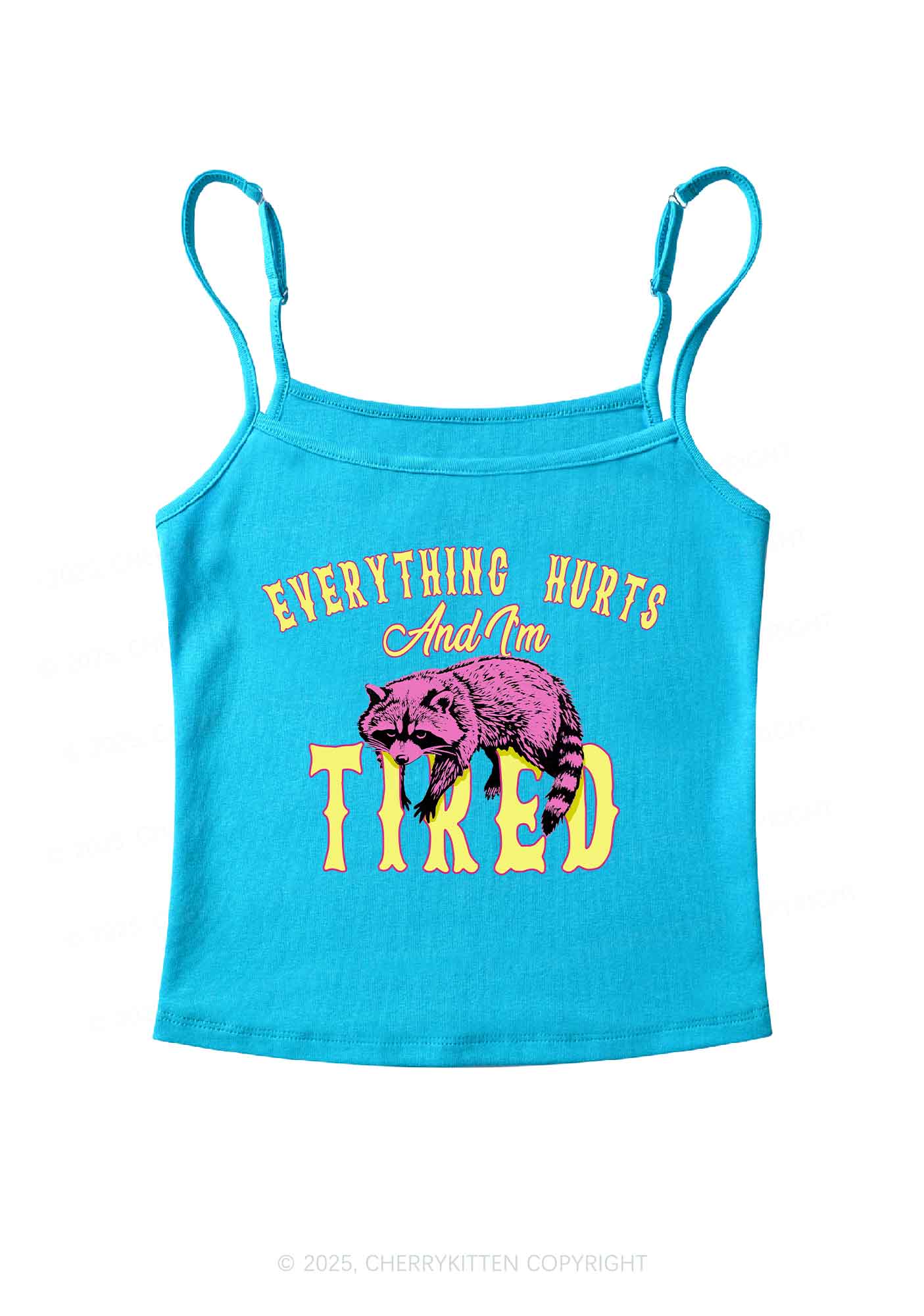 I Am Tried Y2K Spaghetti Strap Cami Cherrykitten