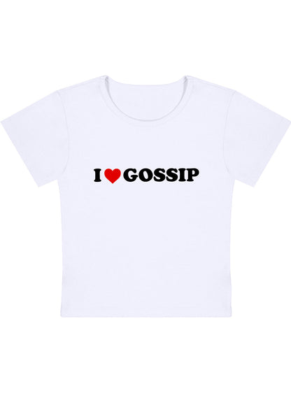 I Love Gossip Y2K Baby Tee