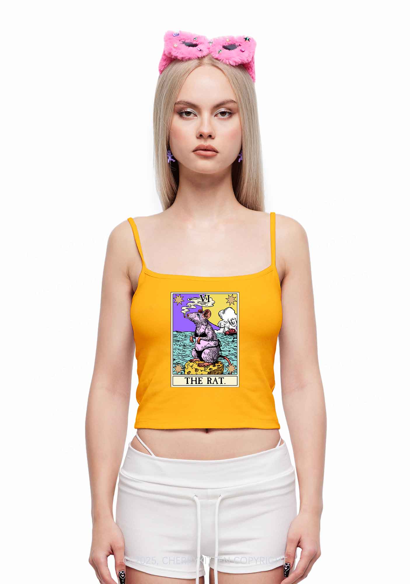 The Rat Smoking Y2K Spaghetti Strap Cami Cherrykitten