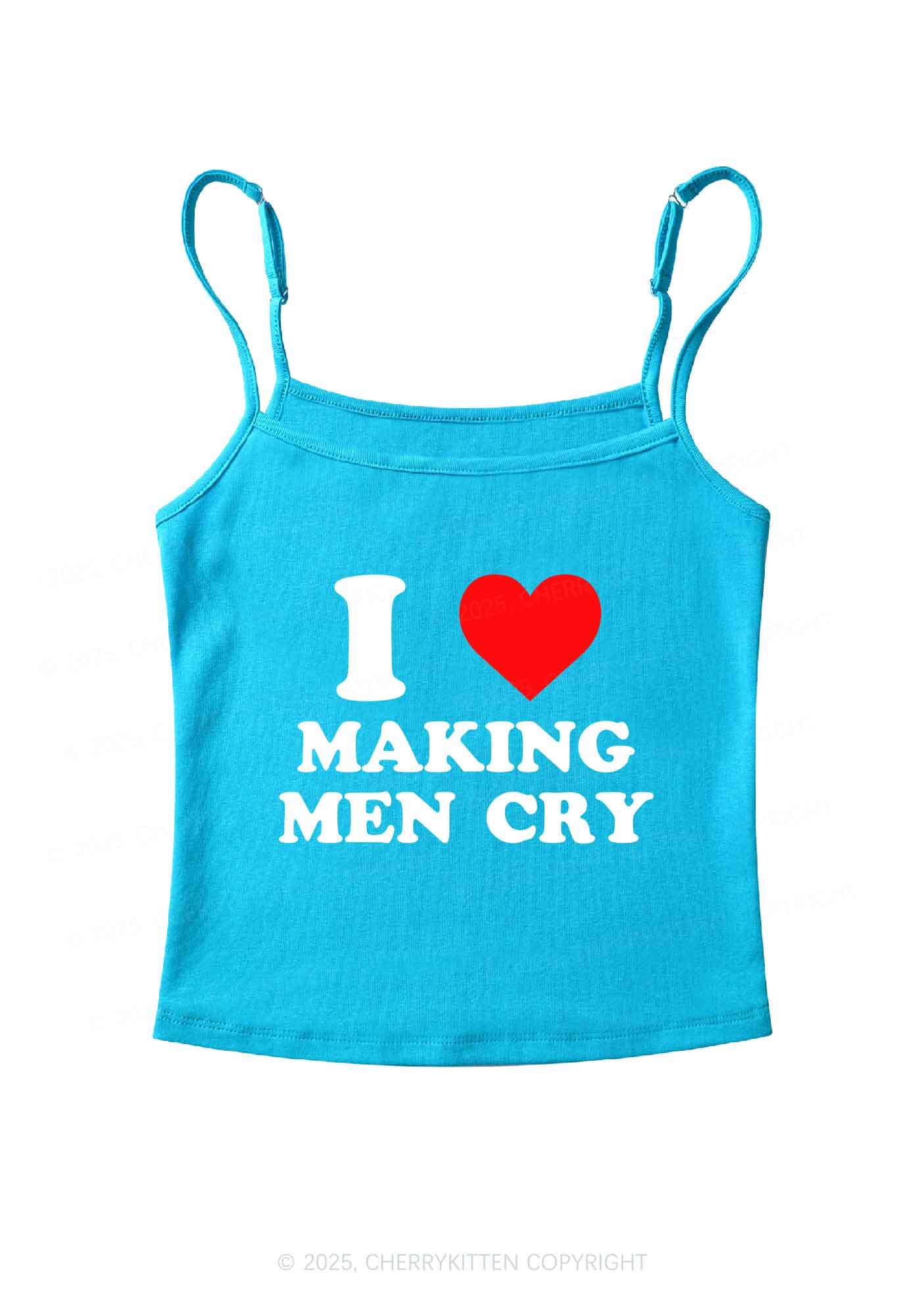 I Love Making Men Cry Y2K Spaghetti Strap Cami Cherrykitten