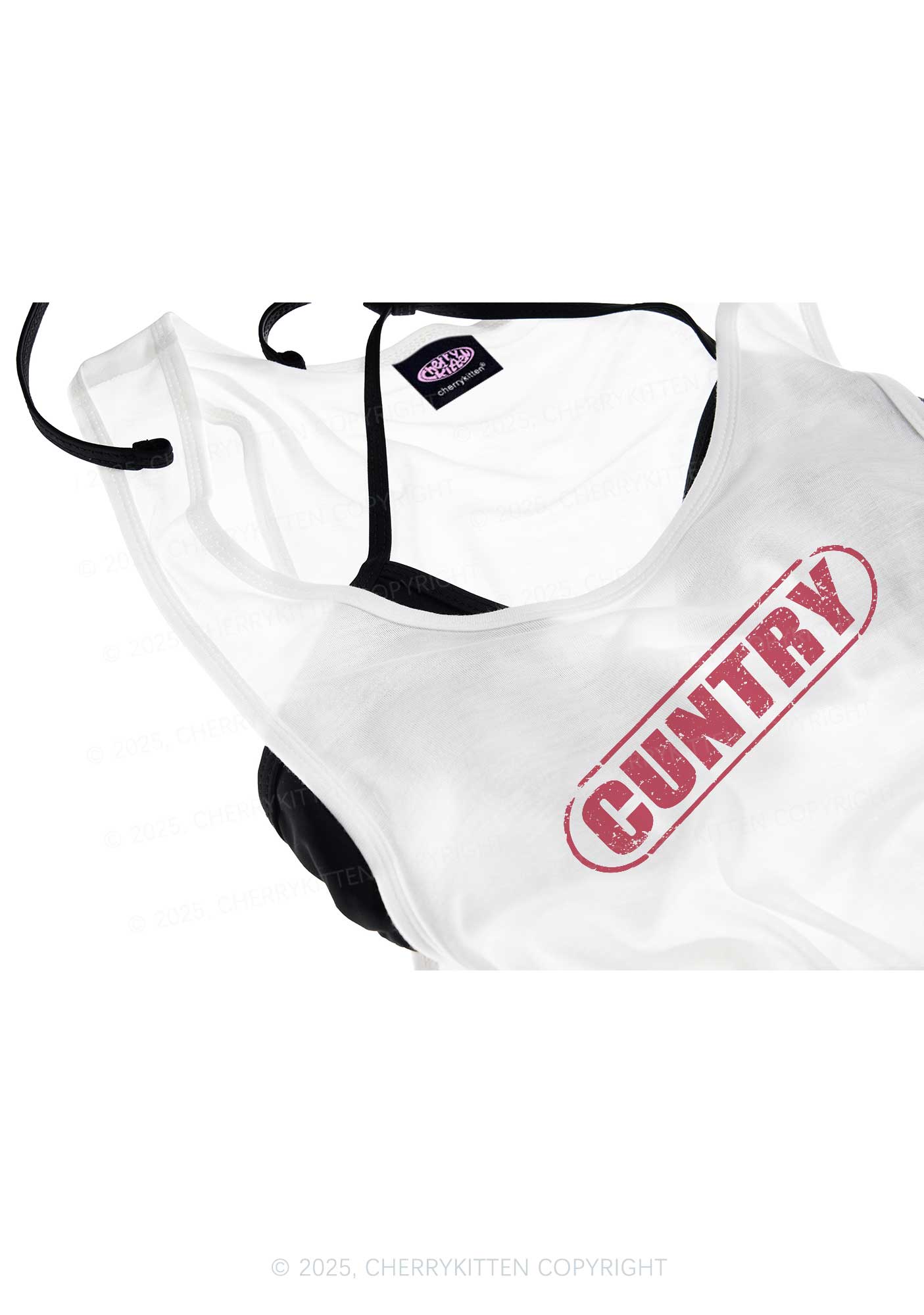Cuntry Y2K Sheer Boyfriend Tank Cherrykitten