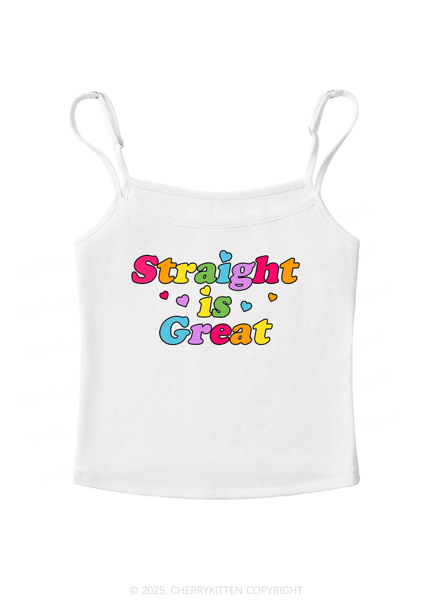 Straight Is Great Pride Y2K Spaghetti Strap Cami Cherrykitten