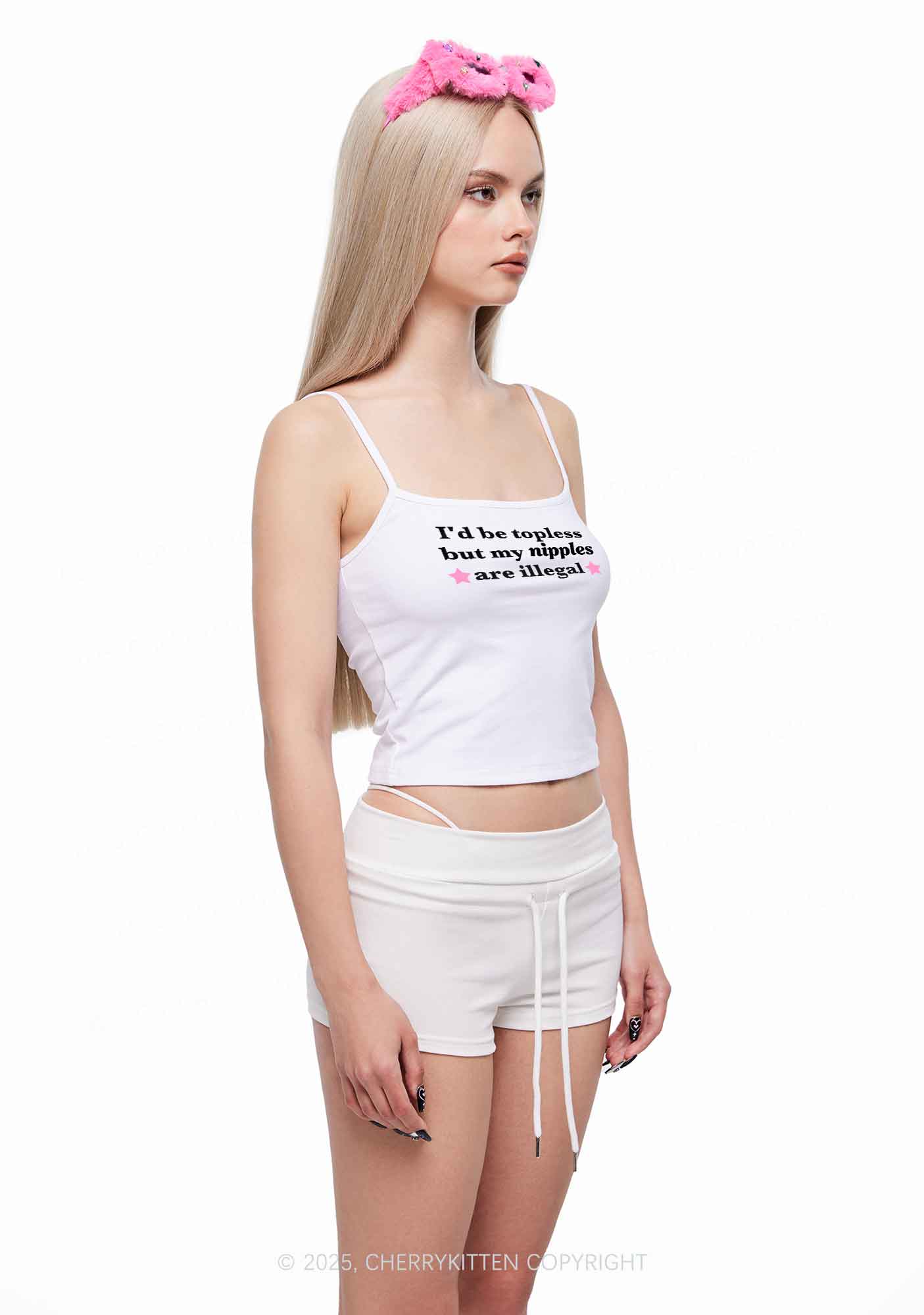 Nixxles Are Illegal Y2K Spaghetti Strap Cami Cherrykitten
