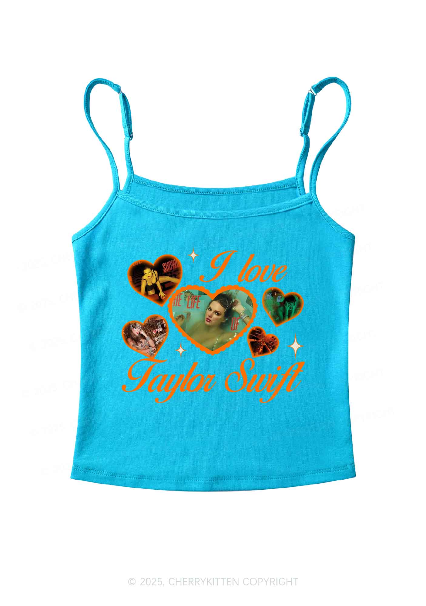Love Heart TS Y2K Spaghetti Strap Cami Cherrykitten