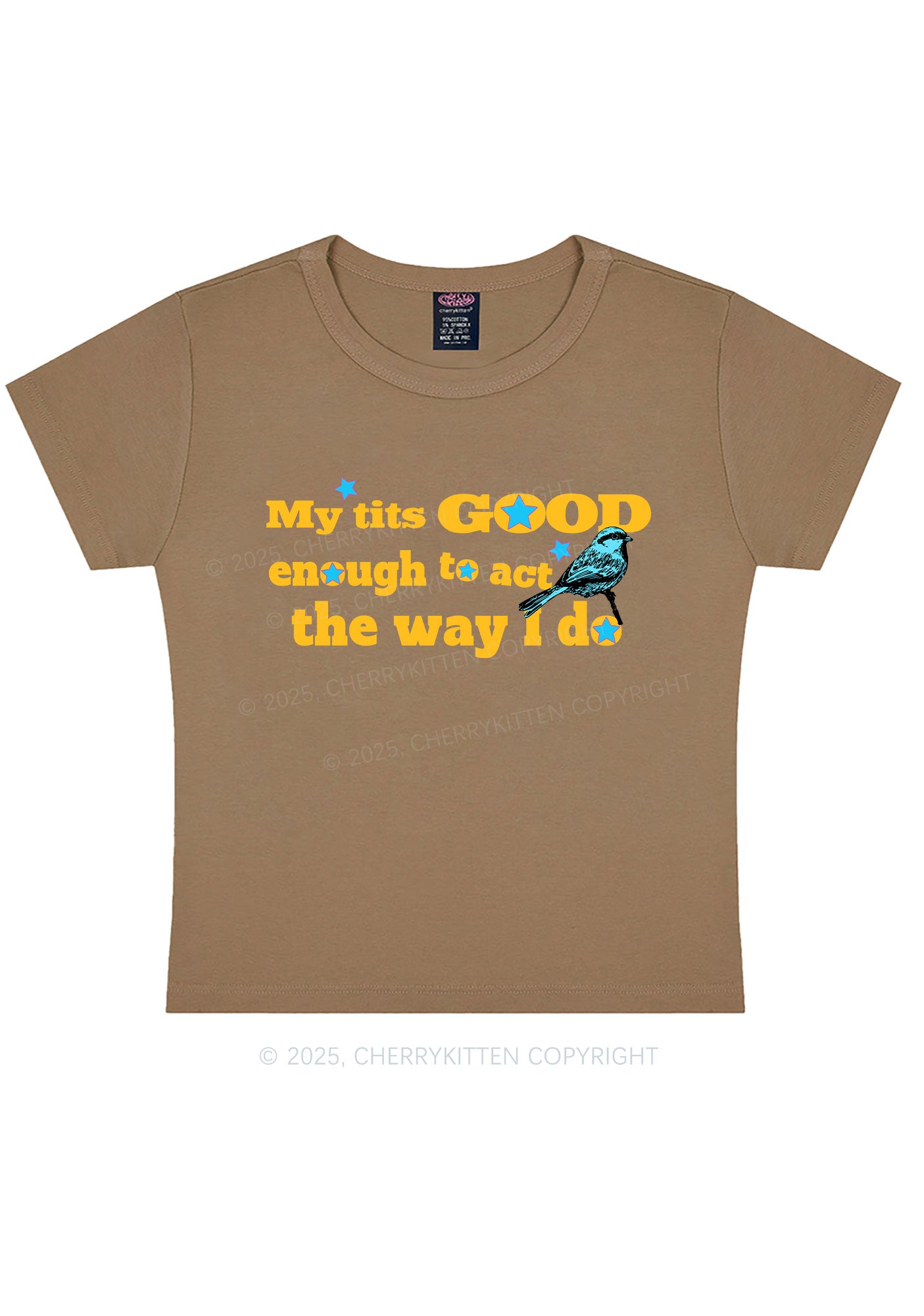 Good To Act Way Y2K Baby Tee Cherrykitten