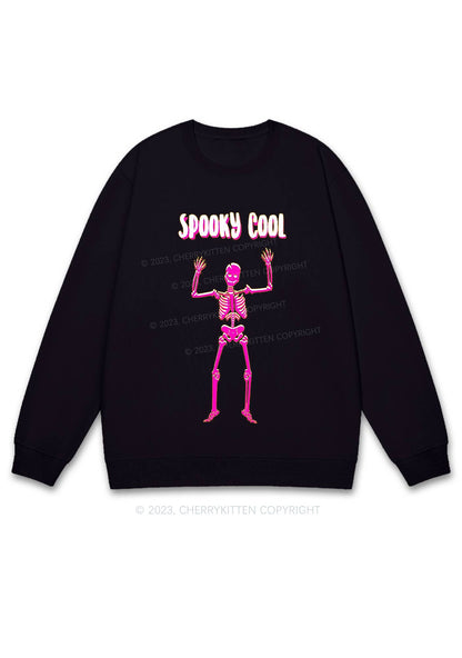 Spooky Cool Skeleton Halloween Y2K Sweatshirt Cherrykitten