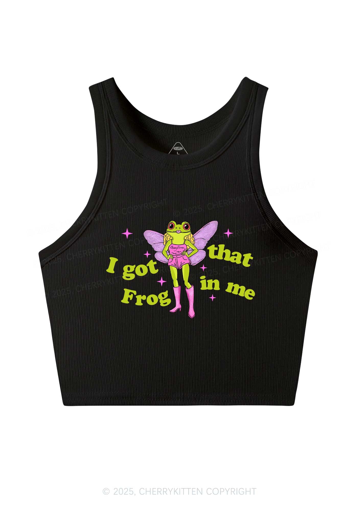 I Got That Frog Y2K Crop Tank Top Cherrykitten