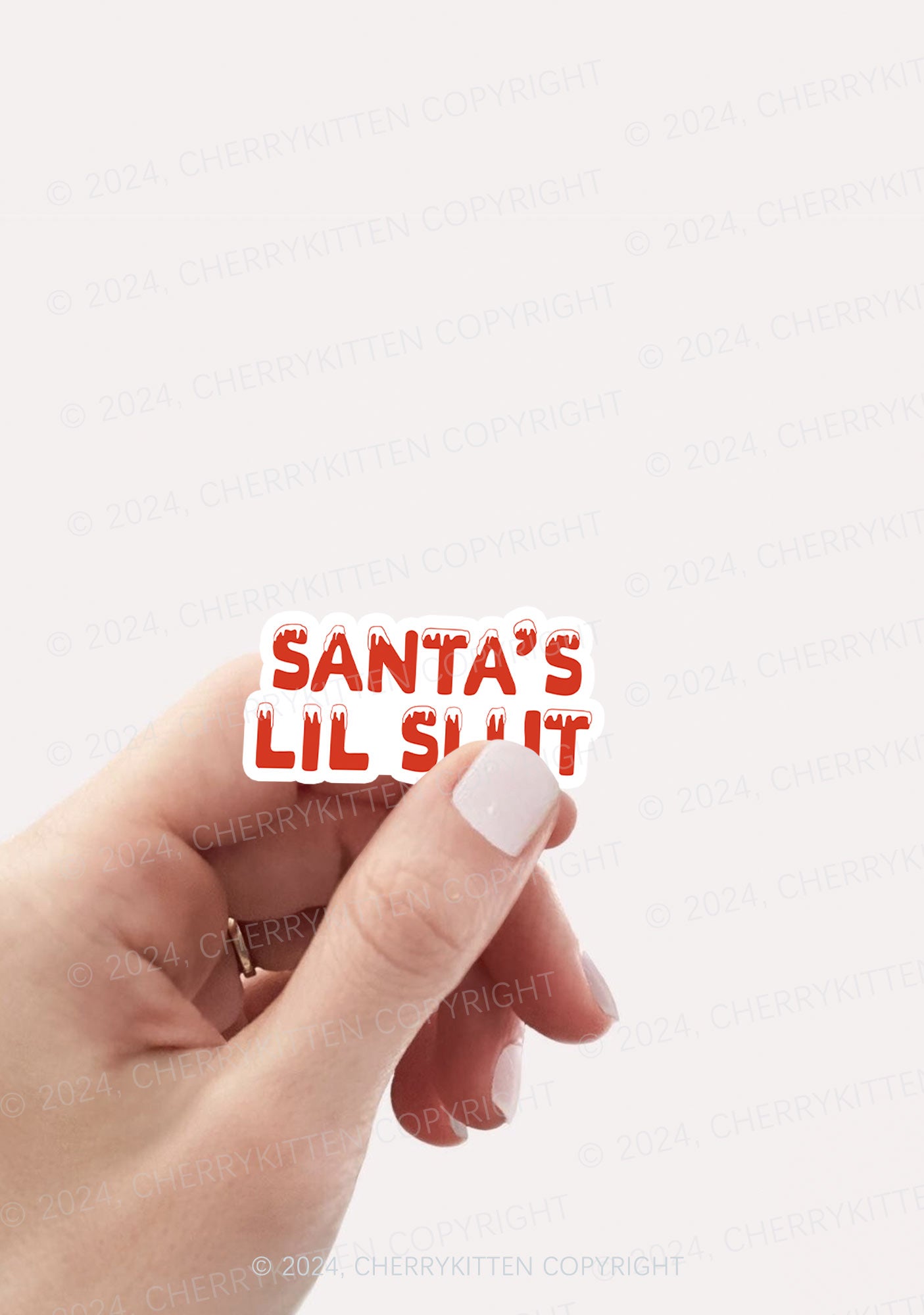 Santas Lil Slxt Christmas 1Pc Y2K Sticker Cherrykitten
