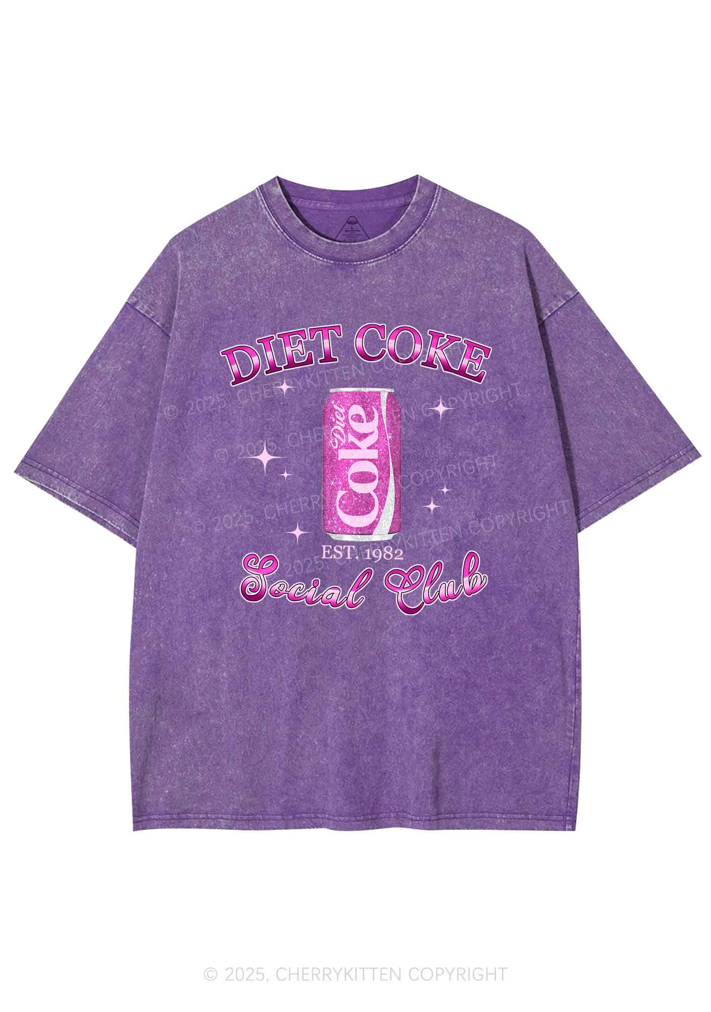 Diet Coke Social Club Y2K Shirts Washed Tee Cherrykitten