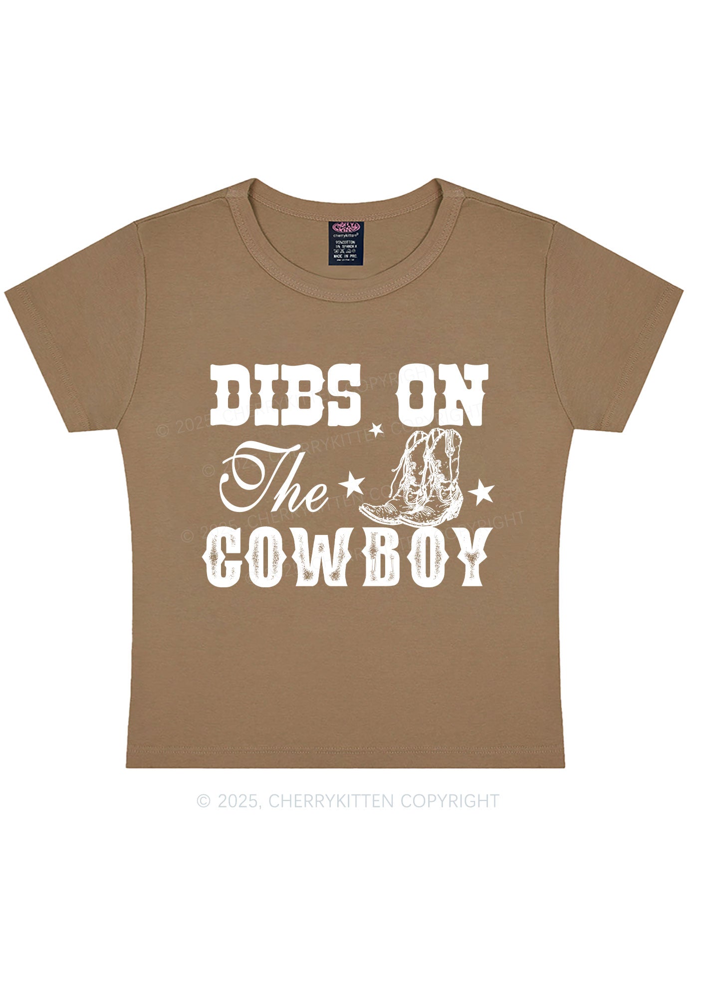Dibs On The Cowboy Y2K Baby Tee Cherrykitten