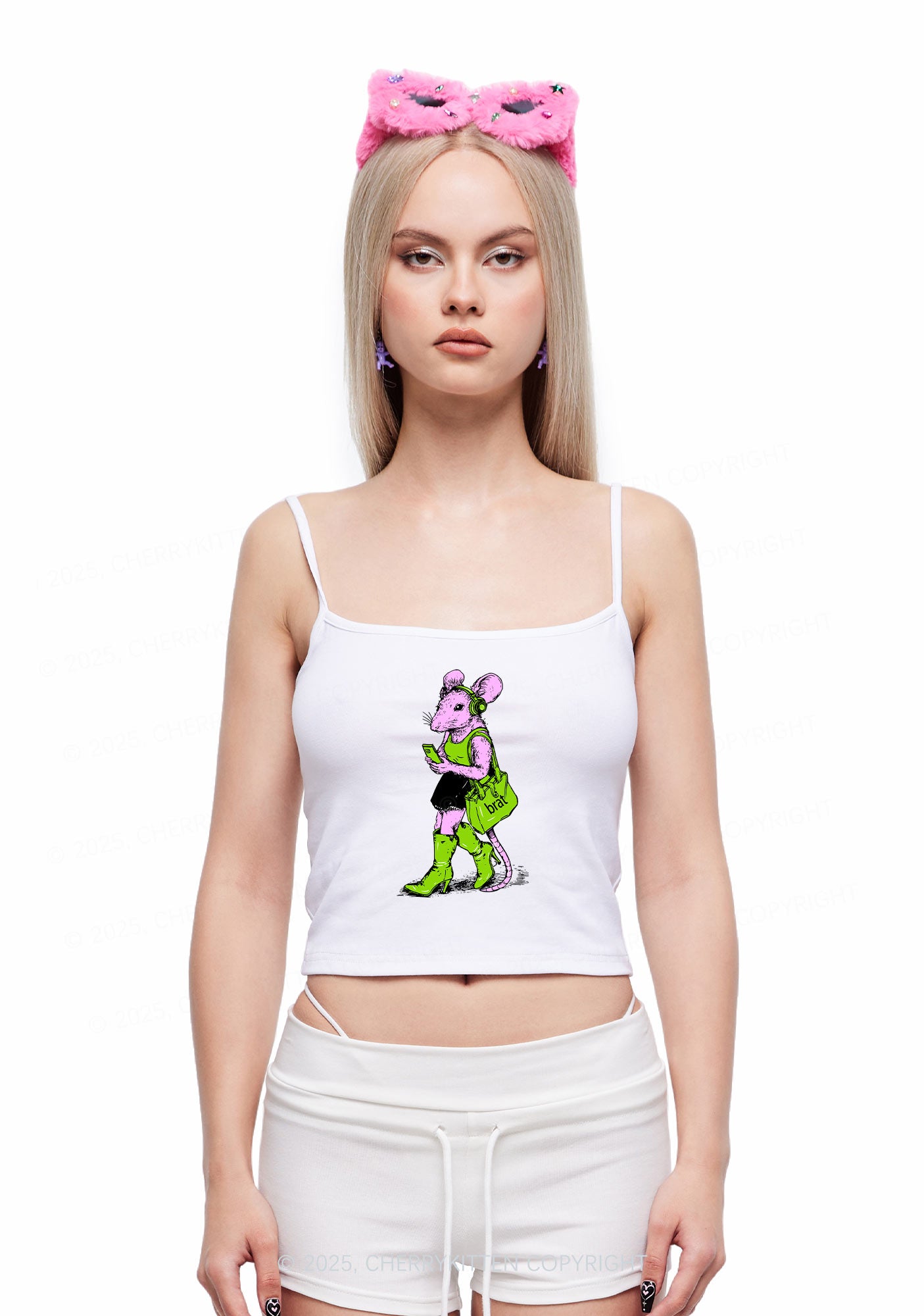 Brat Girl Y2K Spaghetti Strap Cami Cherrykitten