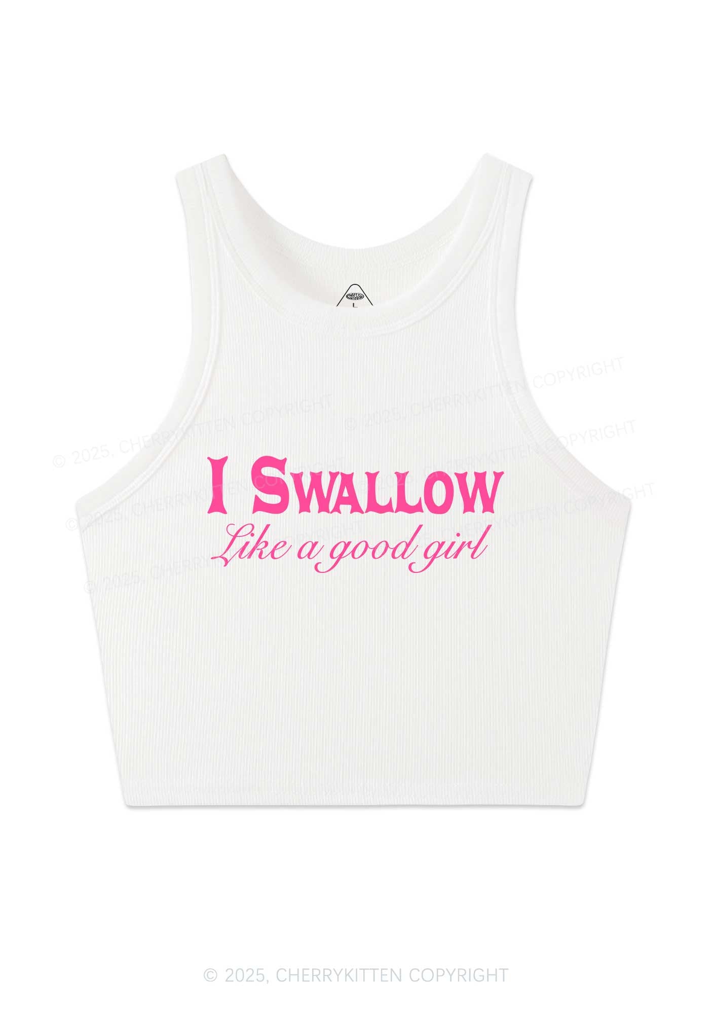Swallow Like Good Gril Y2K Crop Tank Top Cherrykitten
