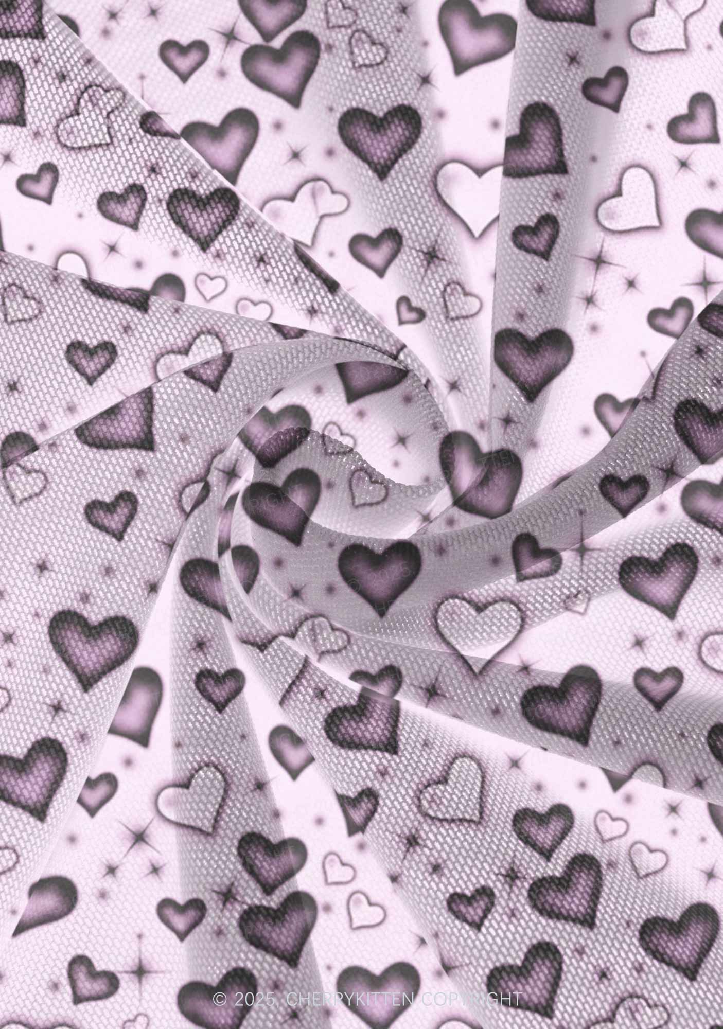 Dark Heart Attack Valentine's Day Y2K Print Mini Layered Skirt Cherrykitten