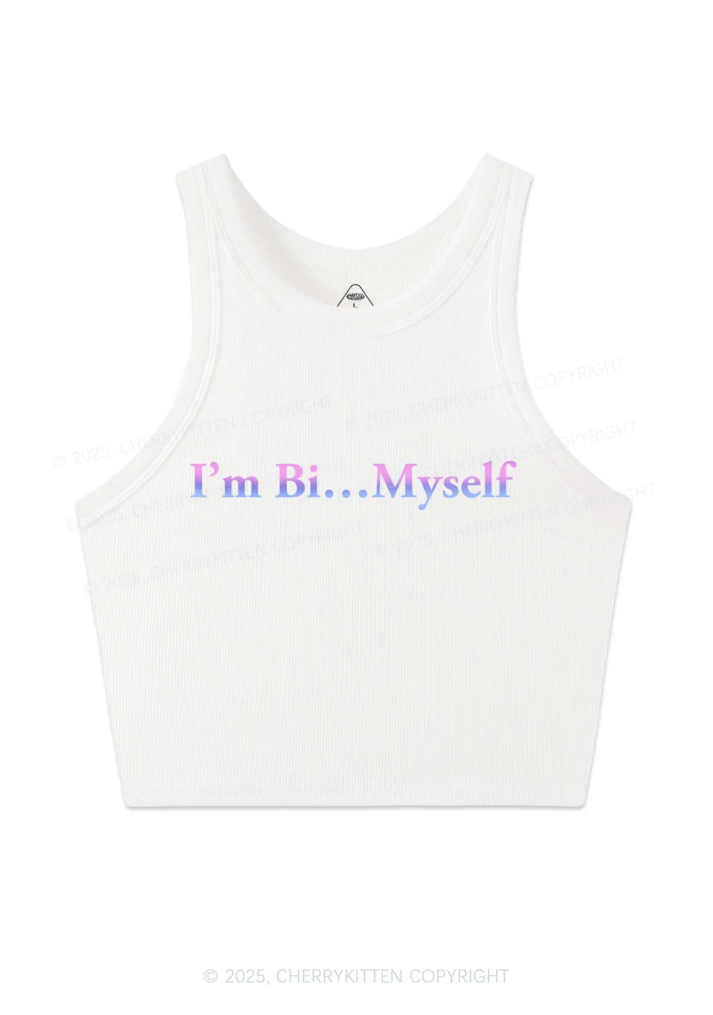 Im Bi Myself Pride Y2K Crop Tank Top Cherrykitten