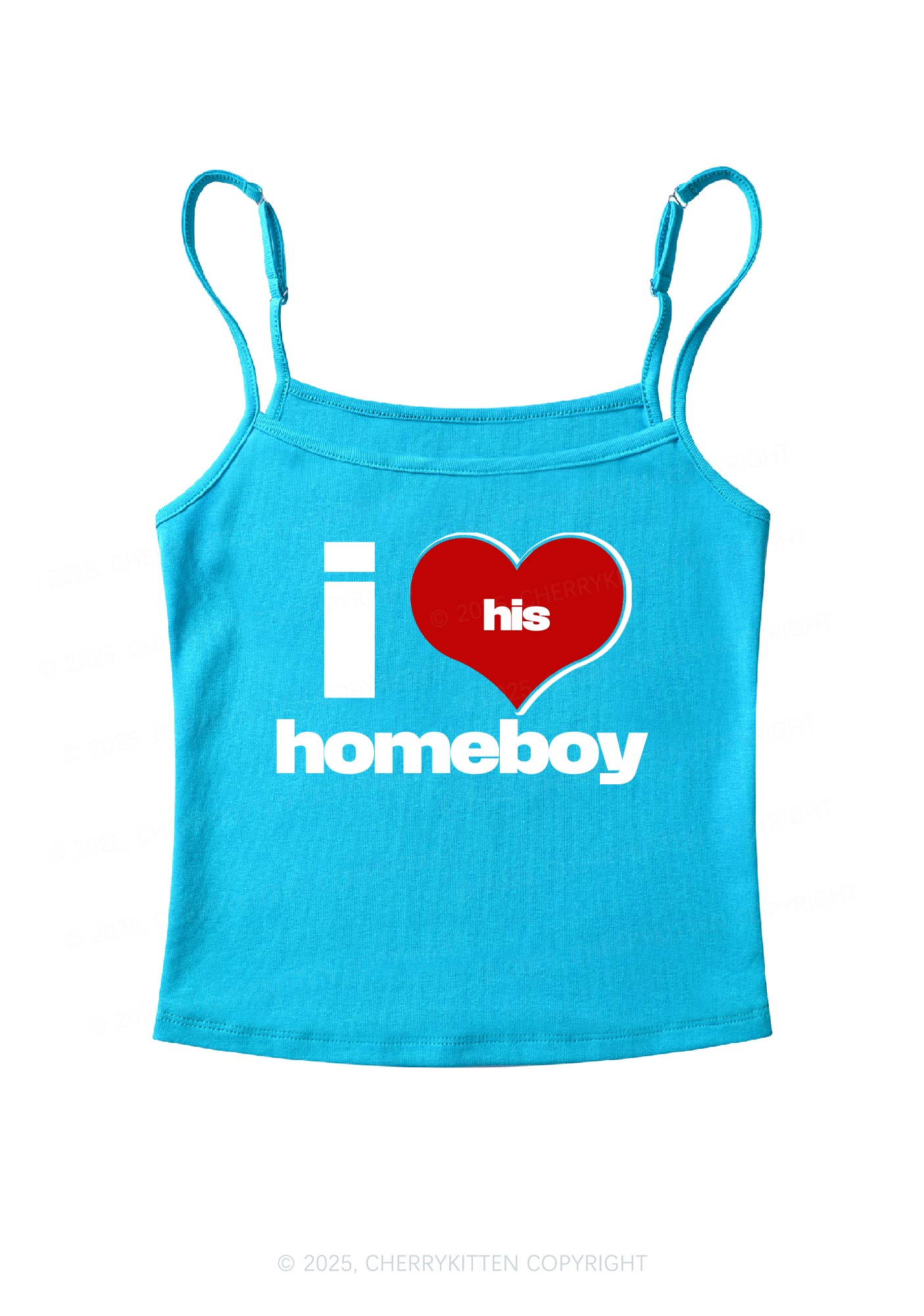 I Love His Homeboy Y2K Spaghetti Strap Cami Cherrykitten
