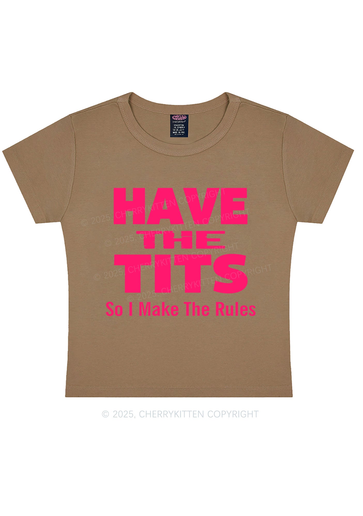 I Make Rules Y2K Baby Tee Cherrykitten