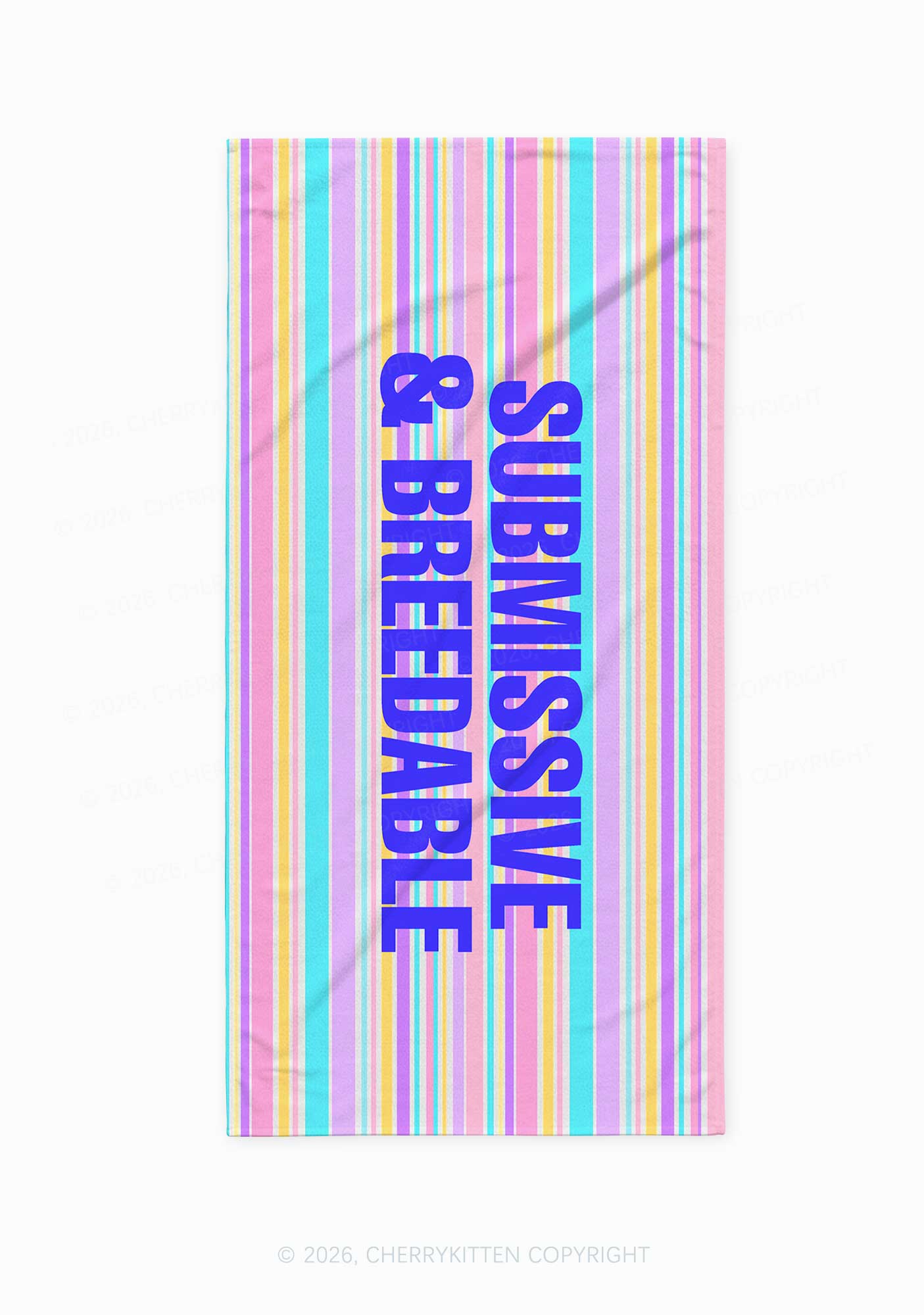 Submissive Breedable Y2K Beach Towel Cherrykitten