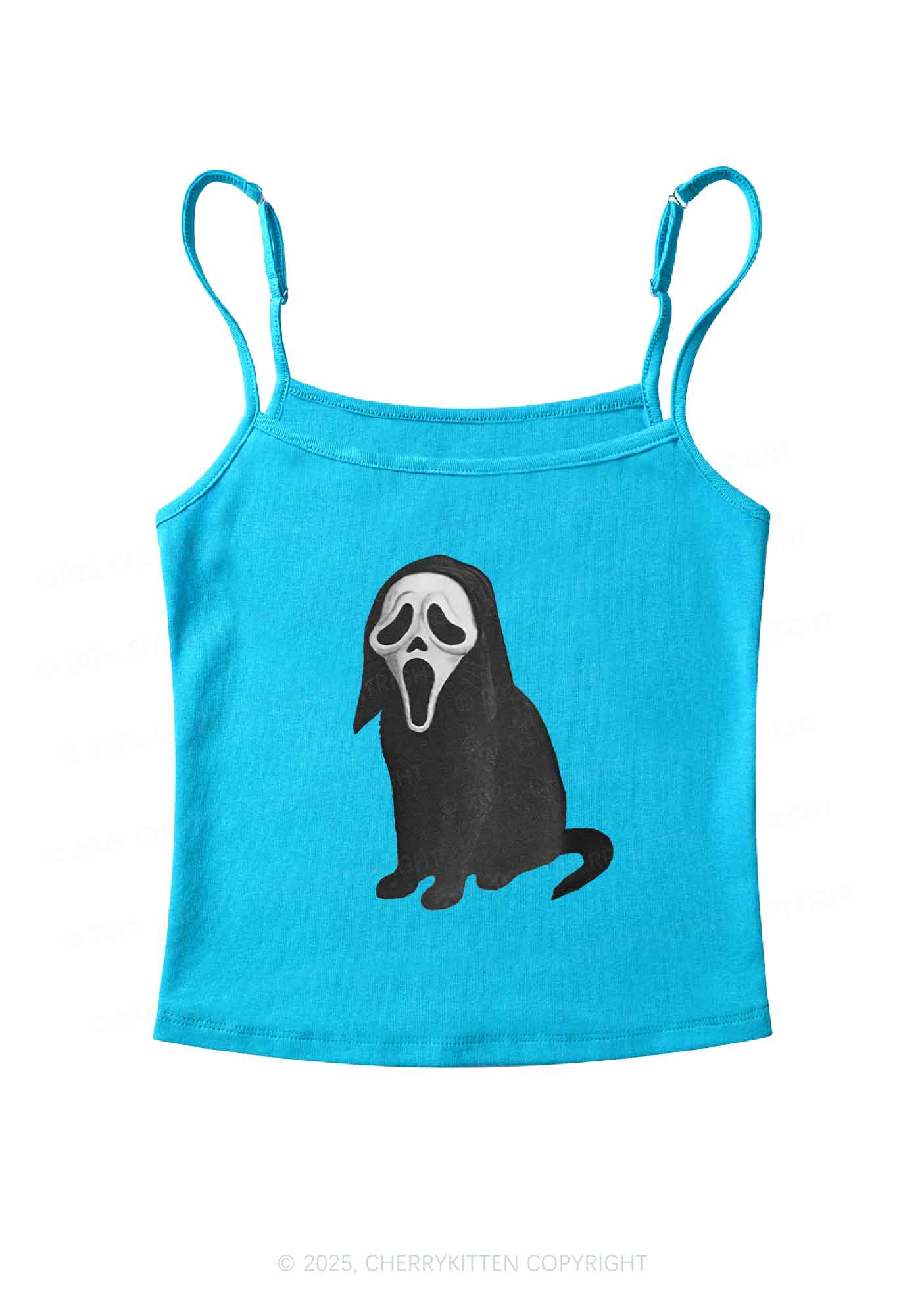 Halloween Ghostcat Y2K Spaghetti Strap Cami Cherrykitten
