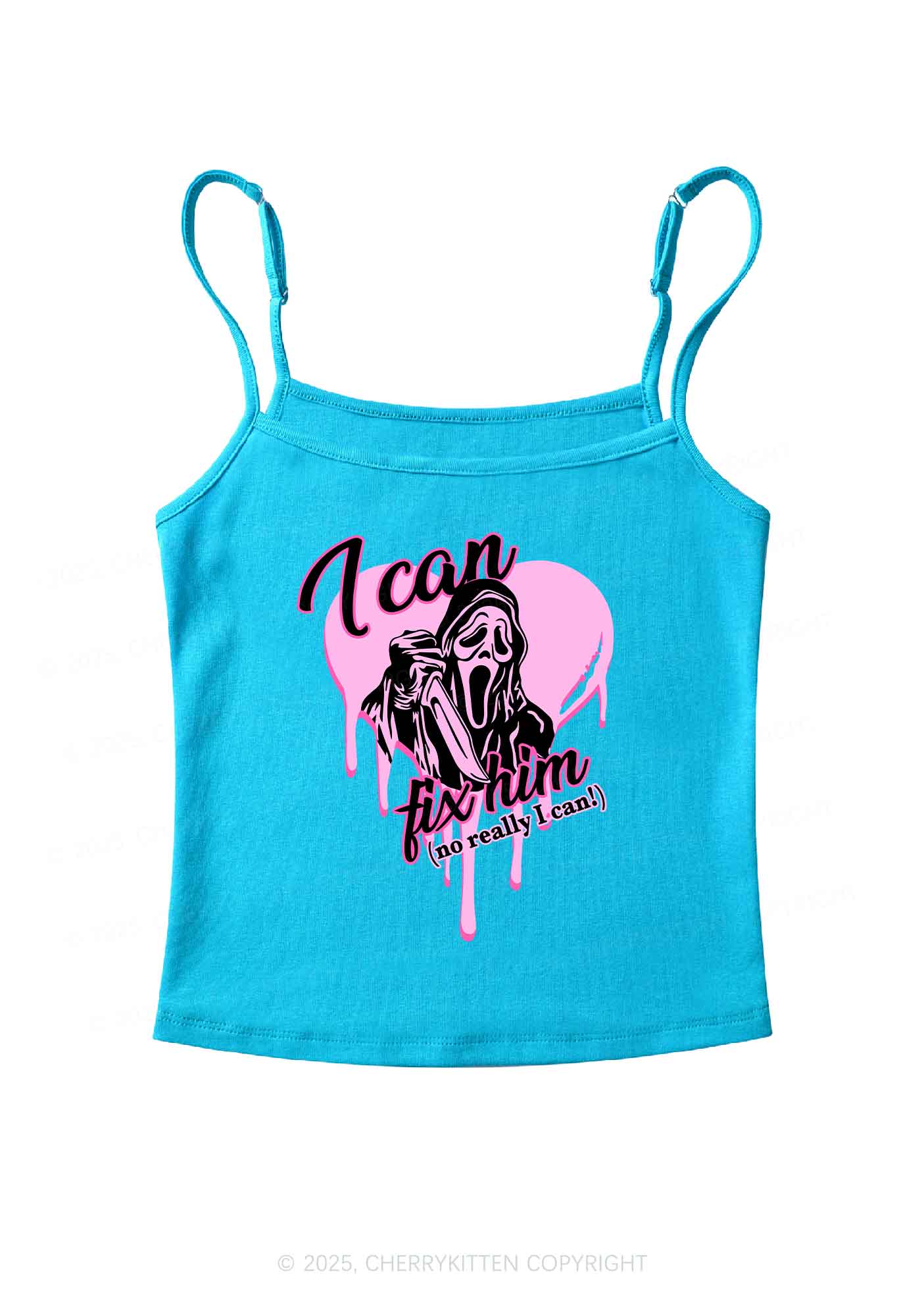 Halloween Ghost Fix Him Y2K Spaghetti Strap Cami Cherrykitten