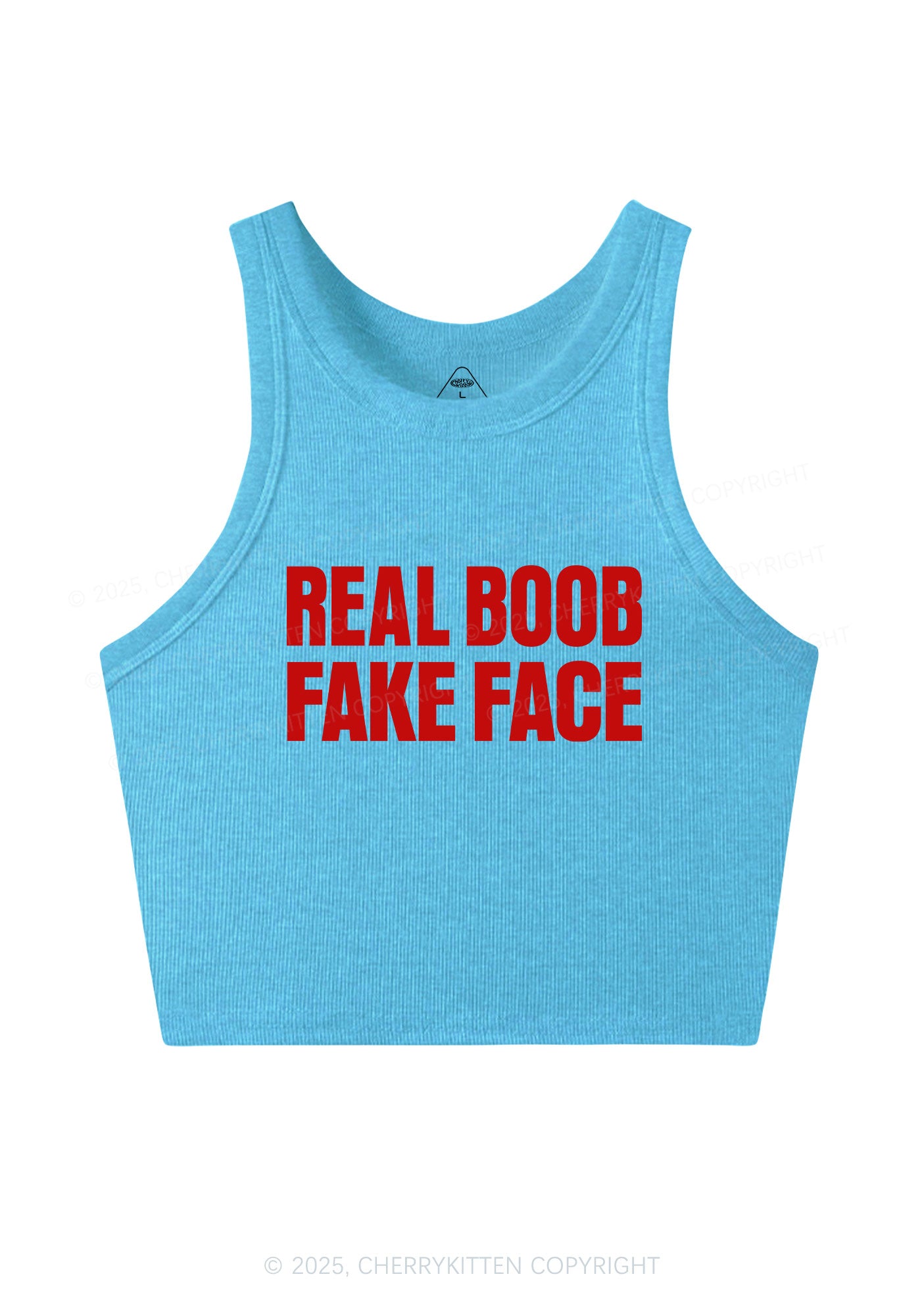 Fake Face Real Bxxb Y2K Crop Tank Top Cherrykitten