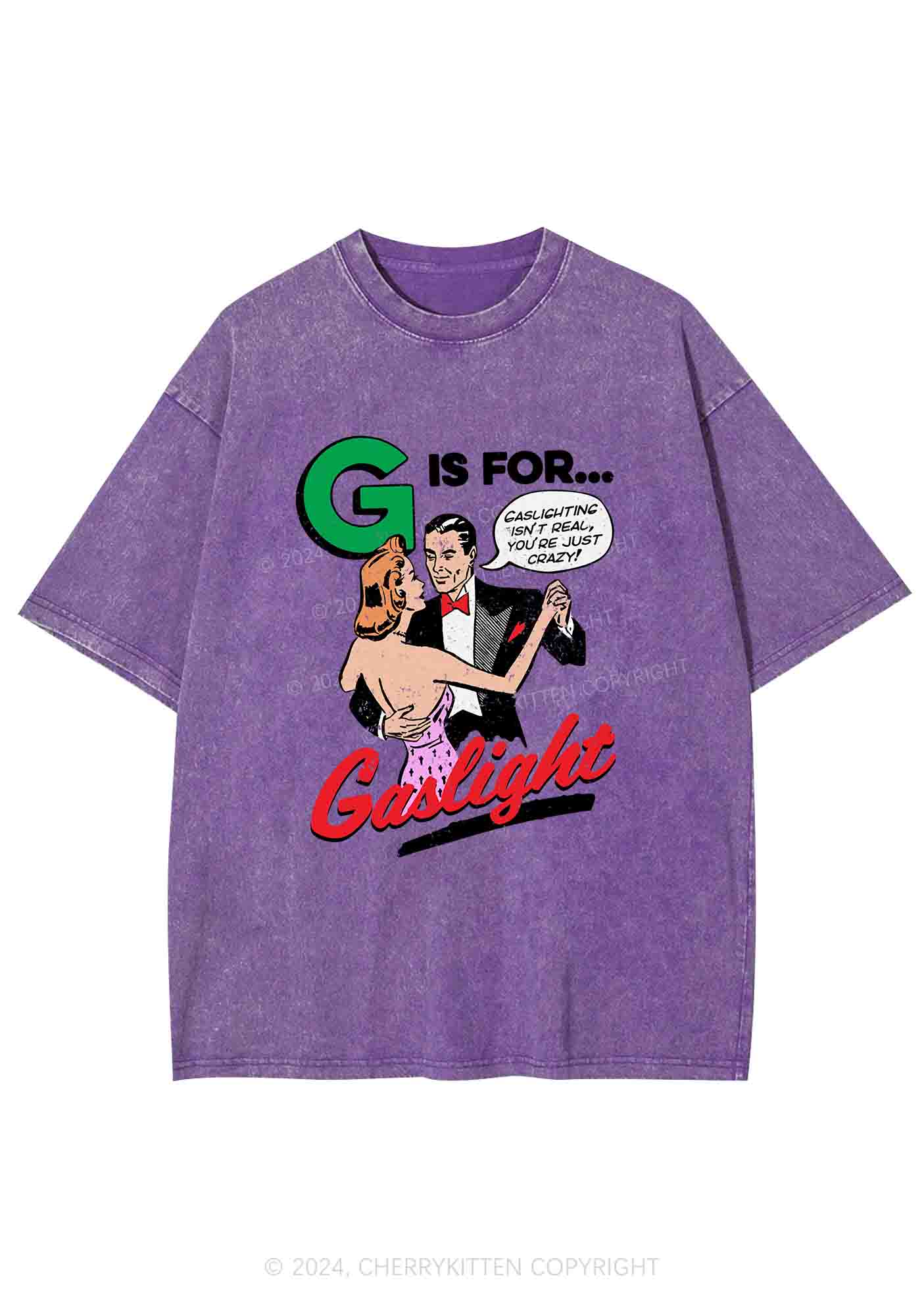 G Is For Gaslight Y2K Washed Tee Cherrykitten
