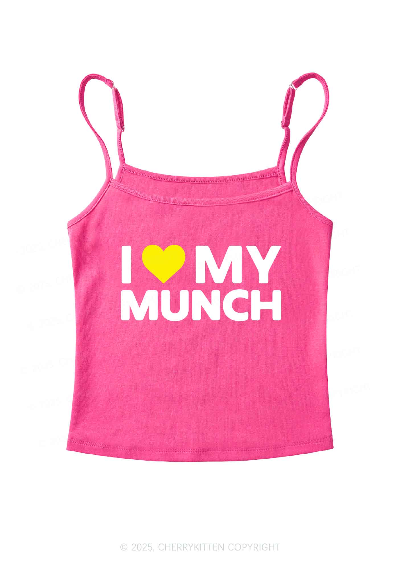 I Love My Munch Y2K Spaghetti Strap Cami Cherrykitten