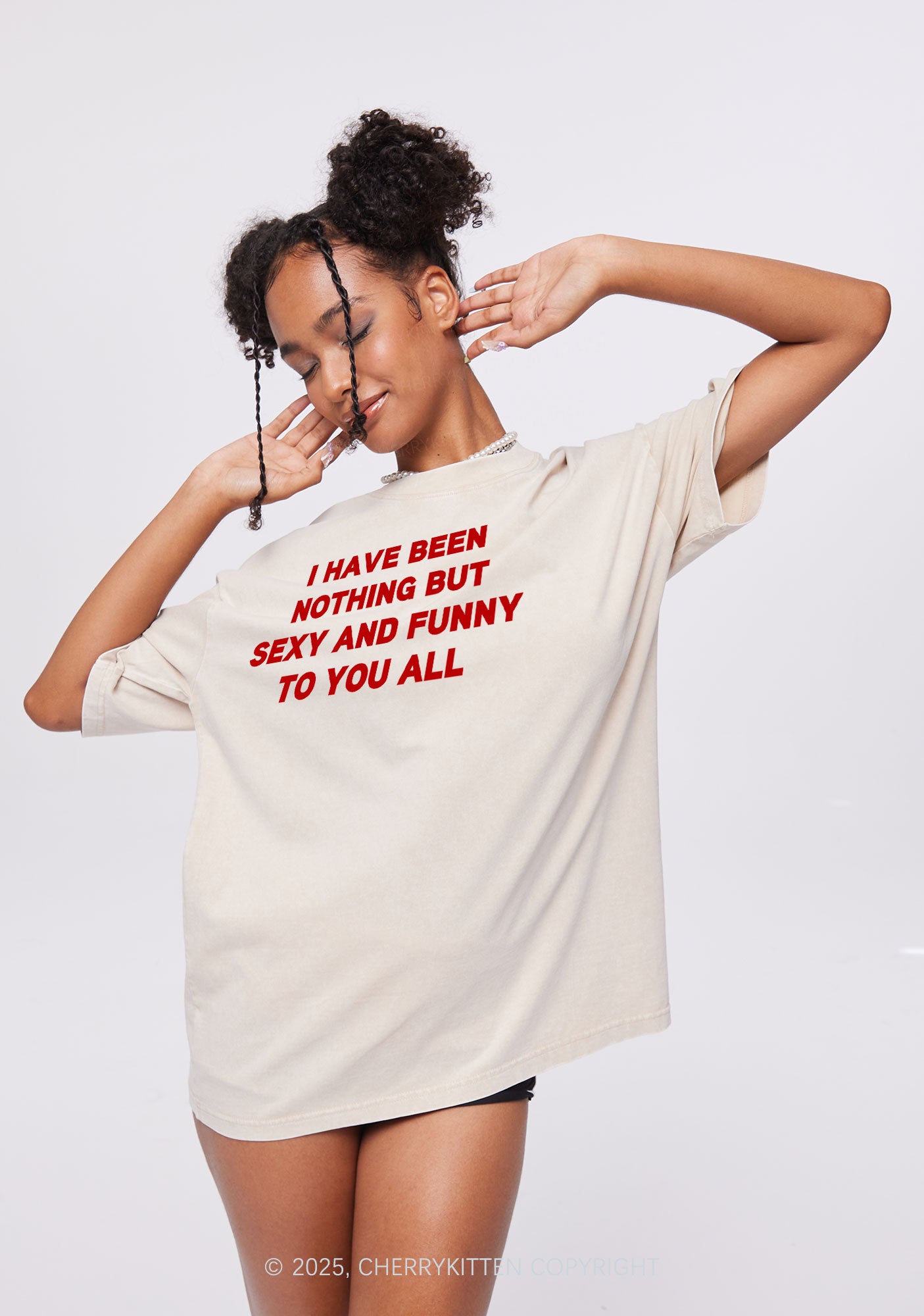 I Have Been Funny Y2K Shirts Washed Tee Cherrykitten
