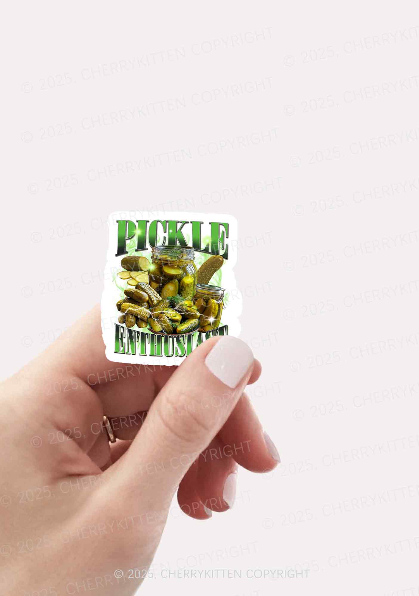 Pickle Enthusiast 1Pc Y2K Sticker Cherrykitten