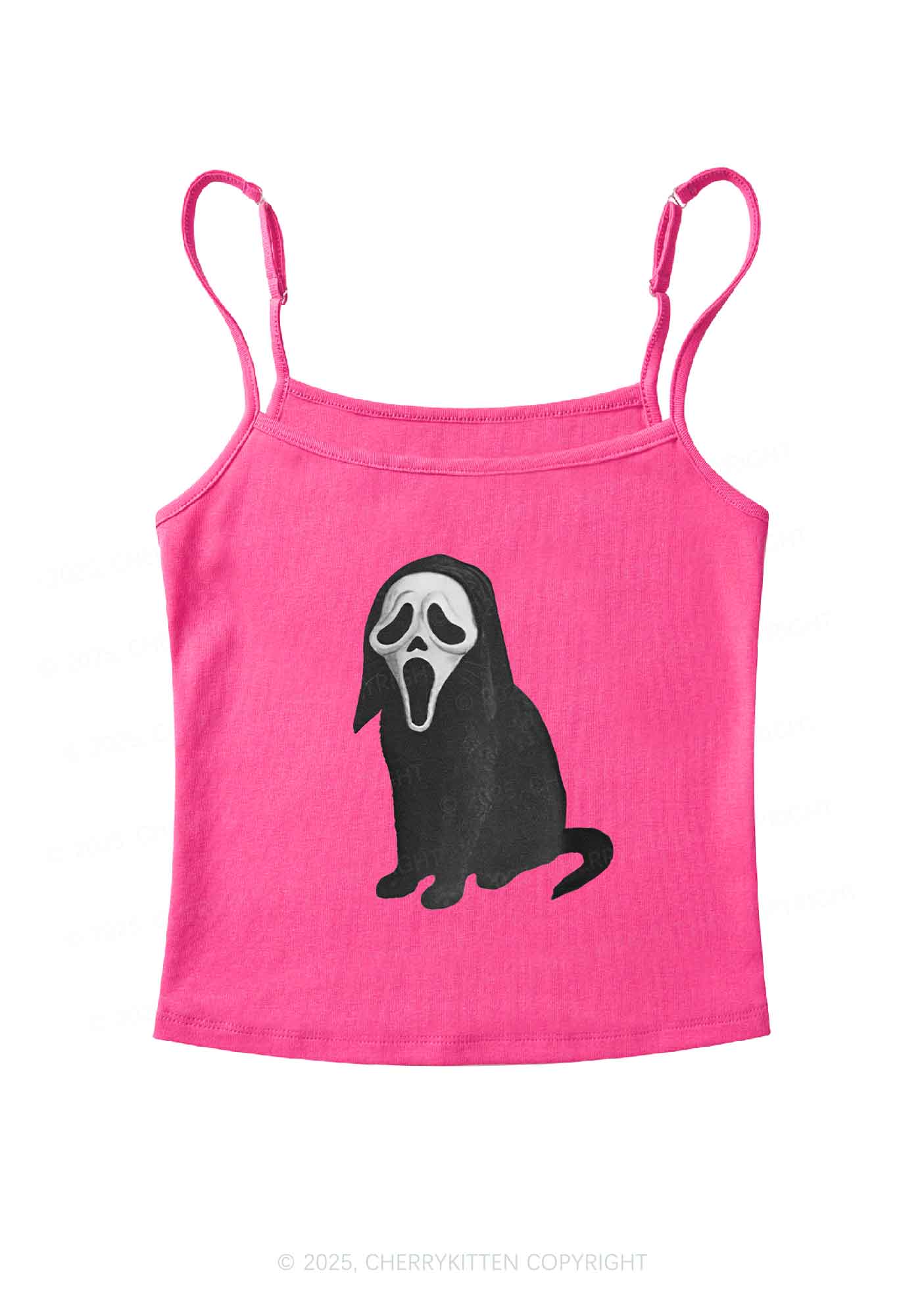 Halloween Ghostcat Y2K Spaghetti Strap Cami Cherrykitten