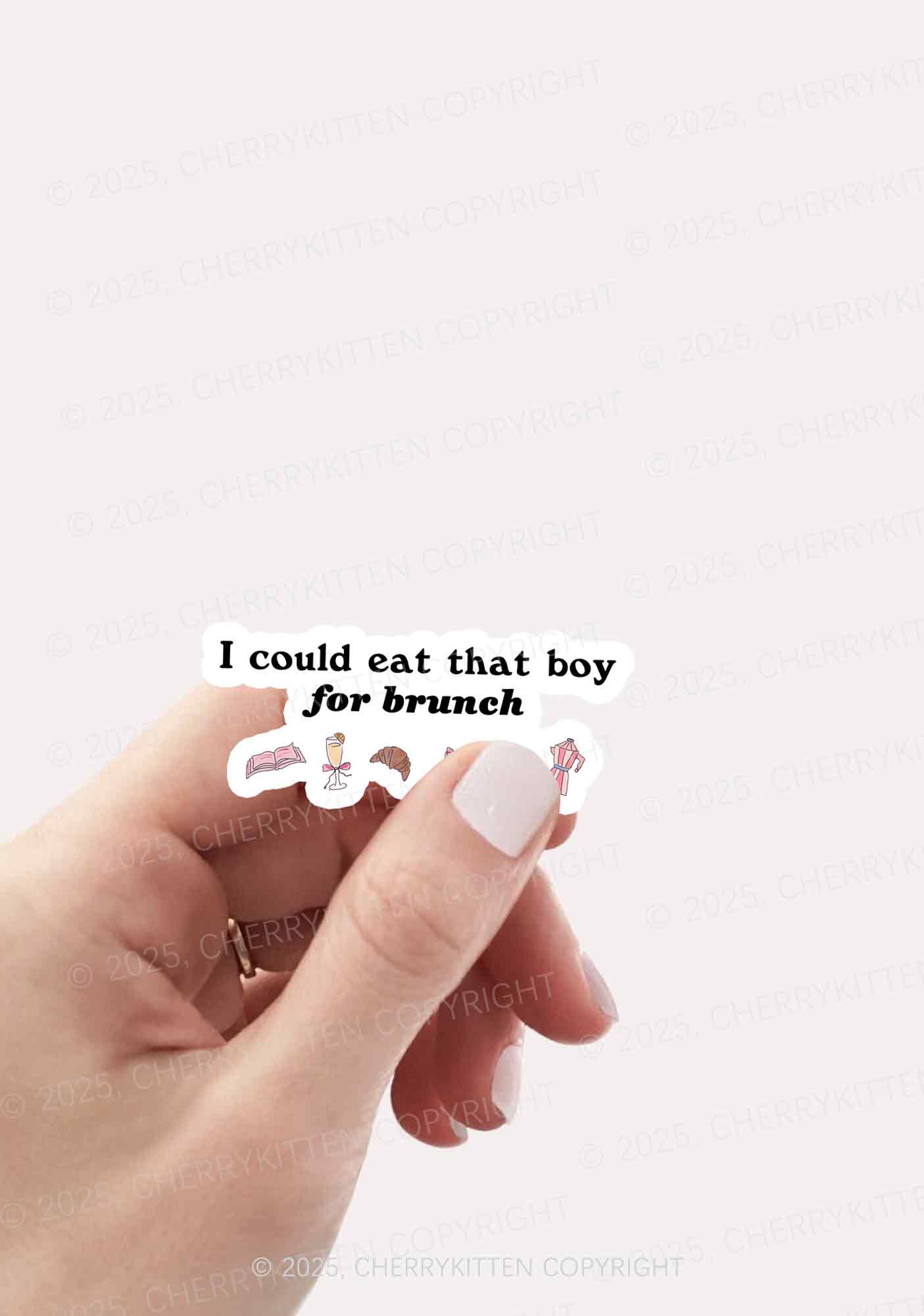 Eat Boy For Brunch 1Pc Y2K Sticker Cherrykitten