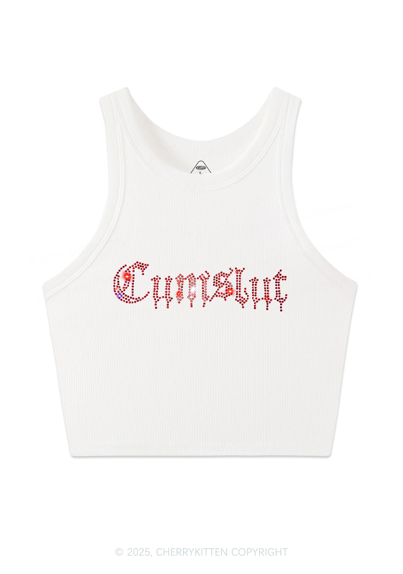 Rhinestone Cxmslxt Y2K Crop Tank Top Cherrykitten
