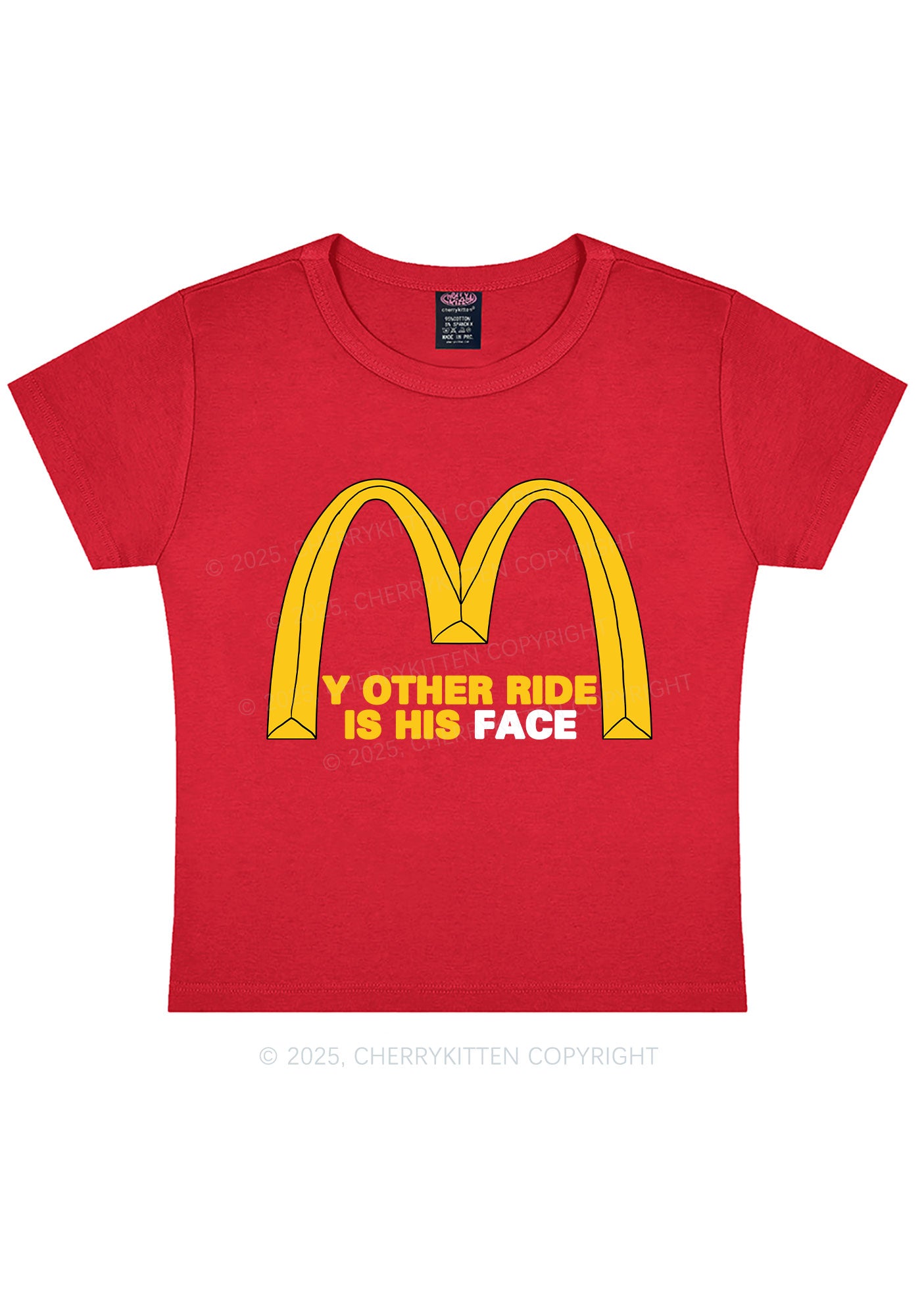 Ride His Face Y2K Baby Tee Cherrykitten