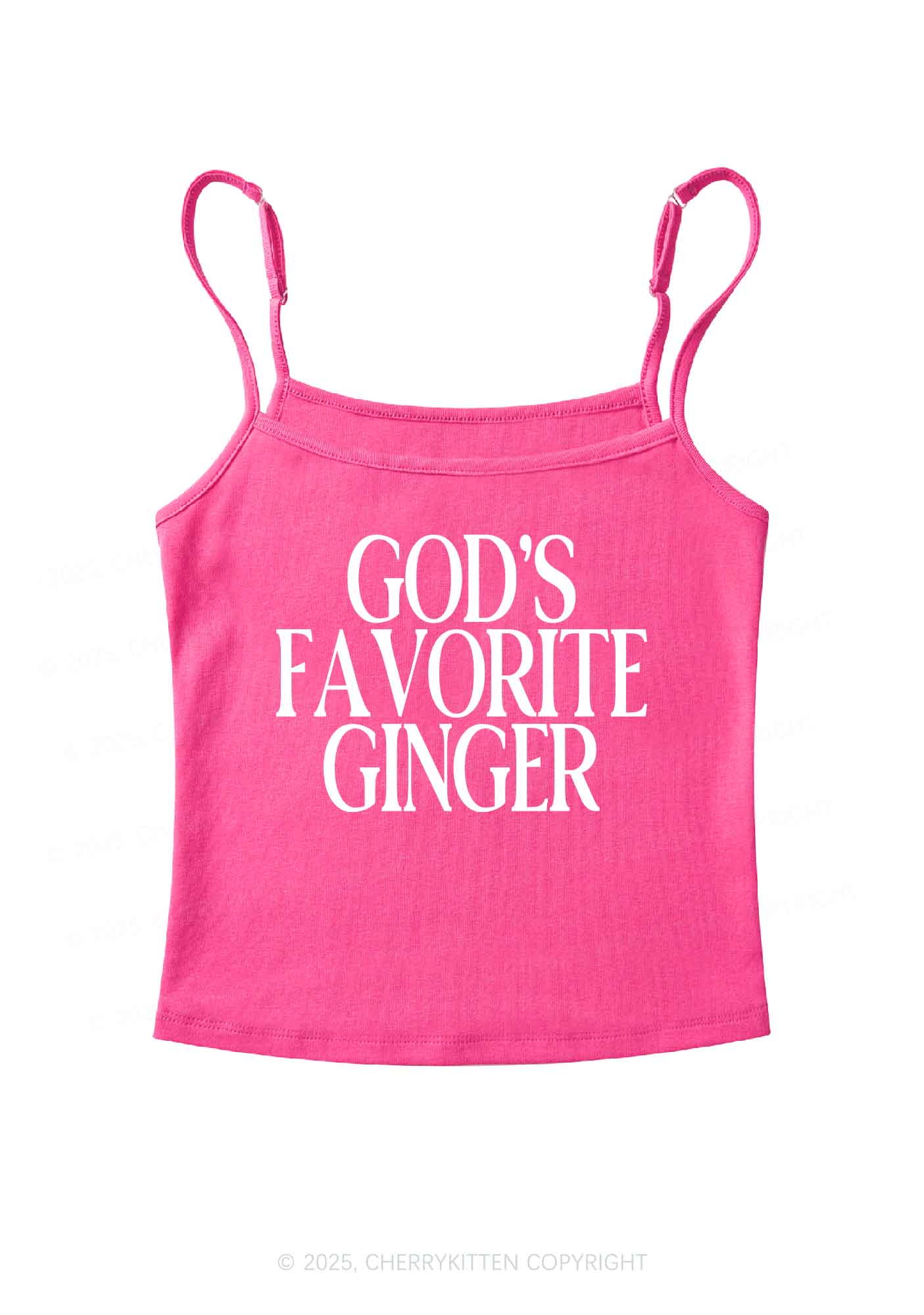 Gods Favorite Ginger Y2K Spaghetti Strap Cami Cherrykitten