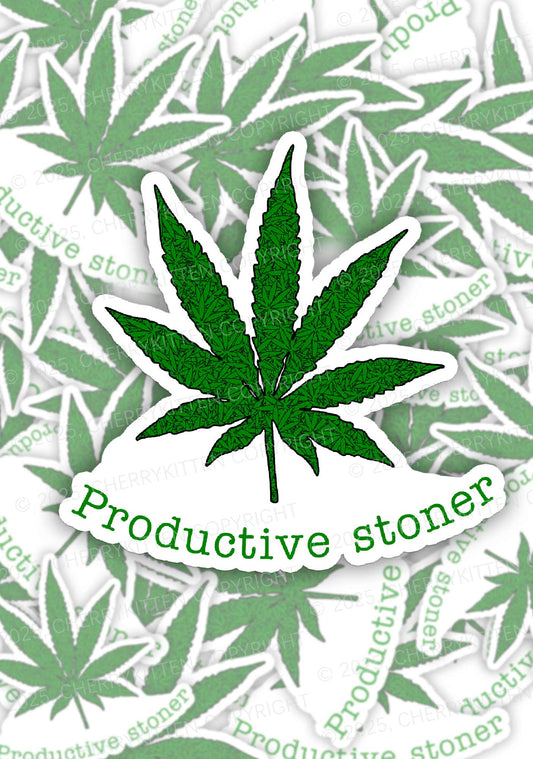 Productive Stoner 1Pc Y2K Sticker Cherrykitten