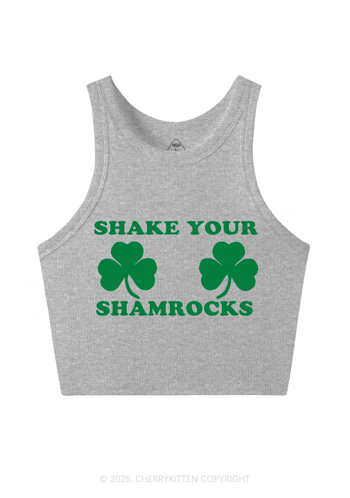 Shake Your Shamrocks St Patricks Y2K Crop Tank Top Cherrykitten