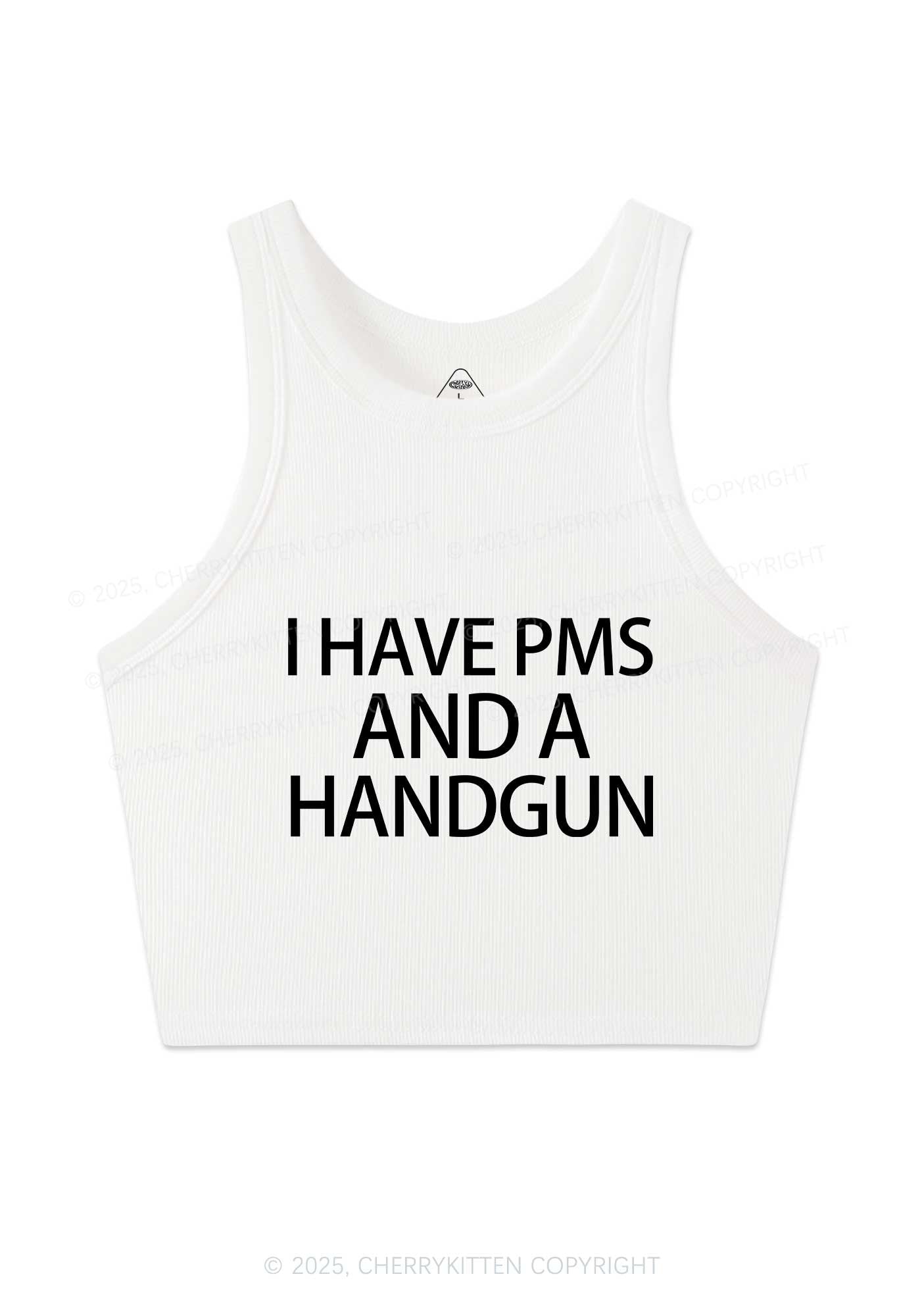 Have Pms And Hand Y2K Crop Tank Top Cherrykitten