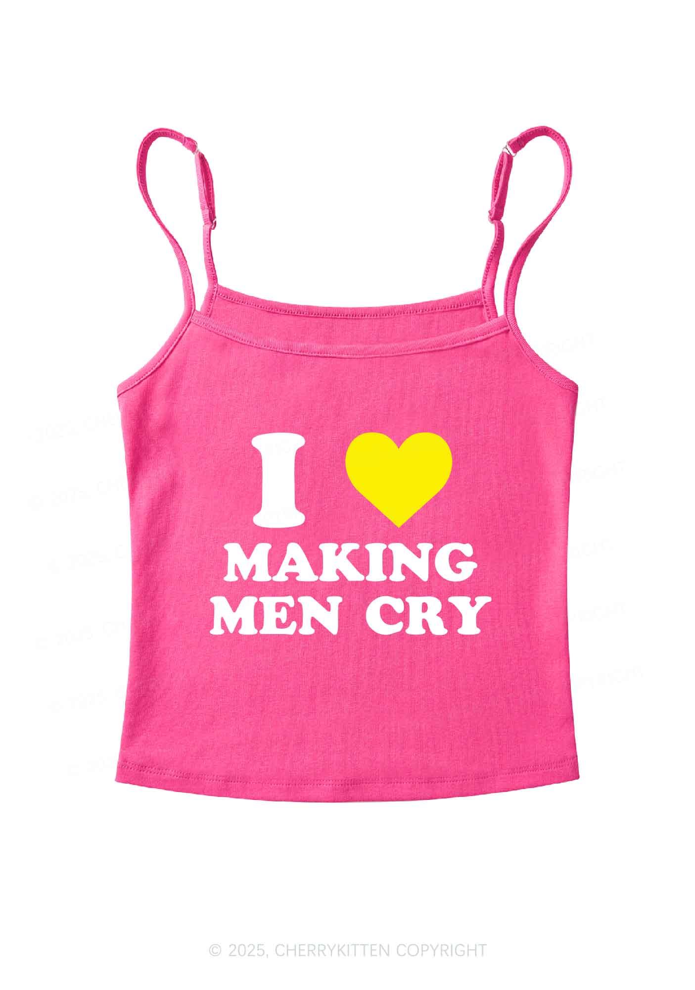 I Love Making Men Cry Y2K Spaghetti Strap Cami Cherrykitten