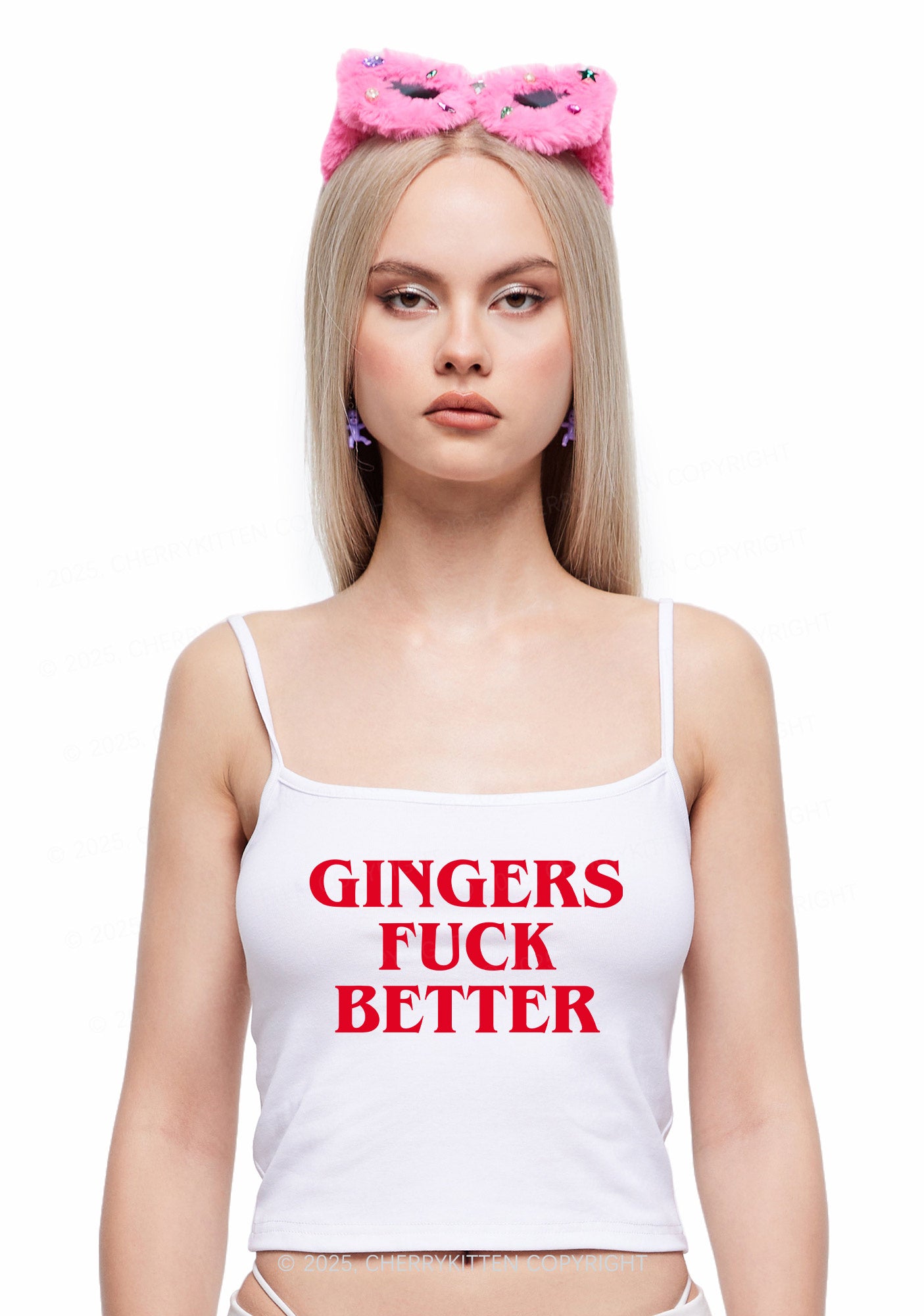 Gingers Fxxk Better Y2K Spaghetti Strap Cami Cherrykitten