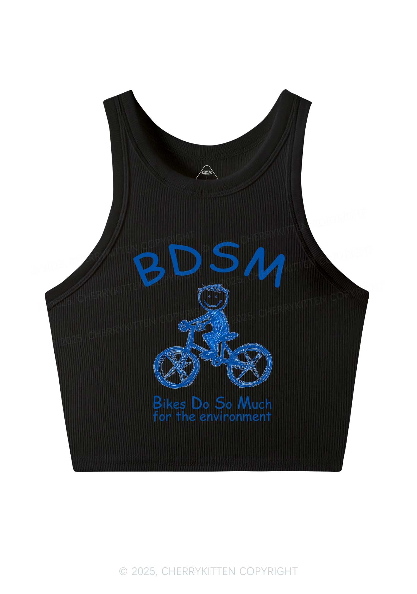 Bikes Do Much Environment Y2K Crop Tank Top Cherrykitten