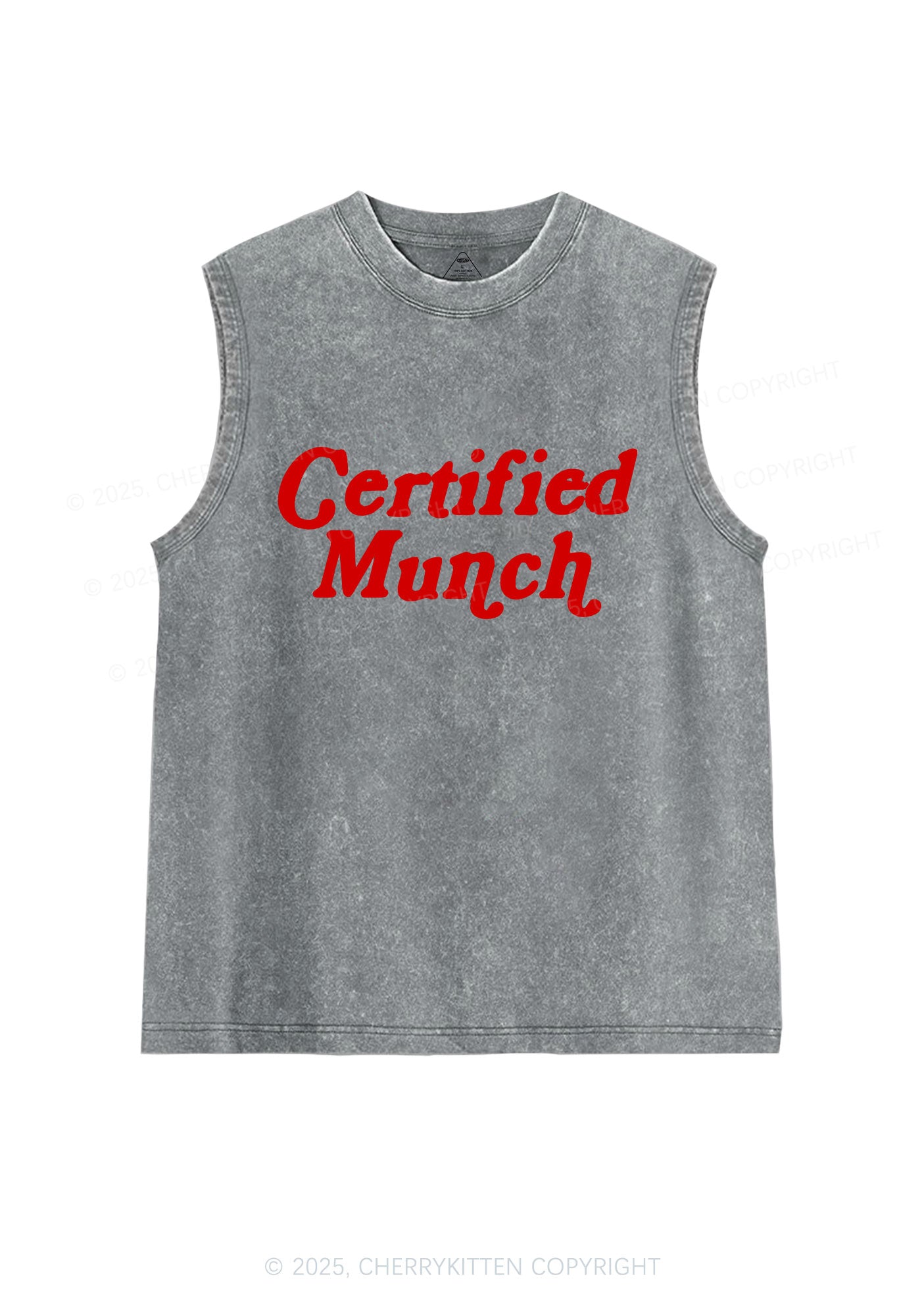 Certified Munch Y2K Washed Muscle Tank Cherrykitten