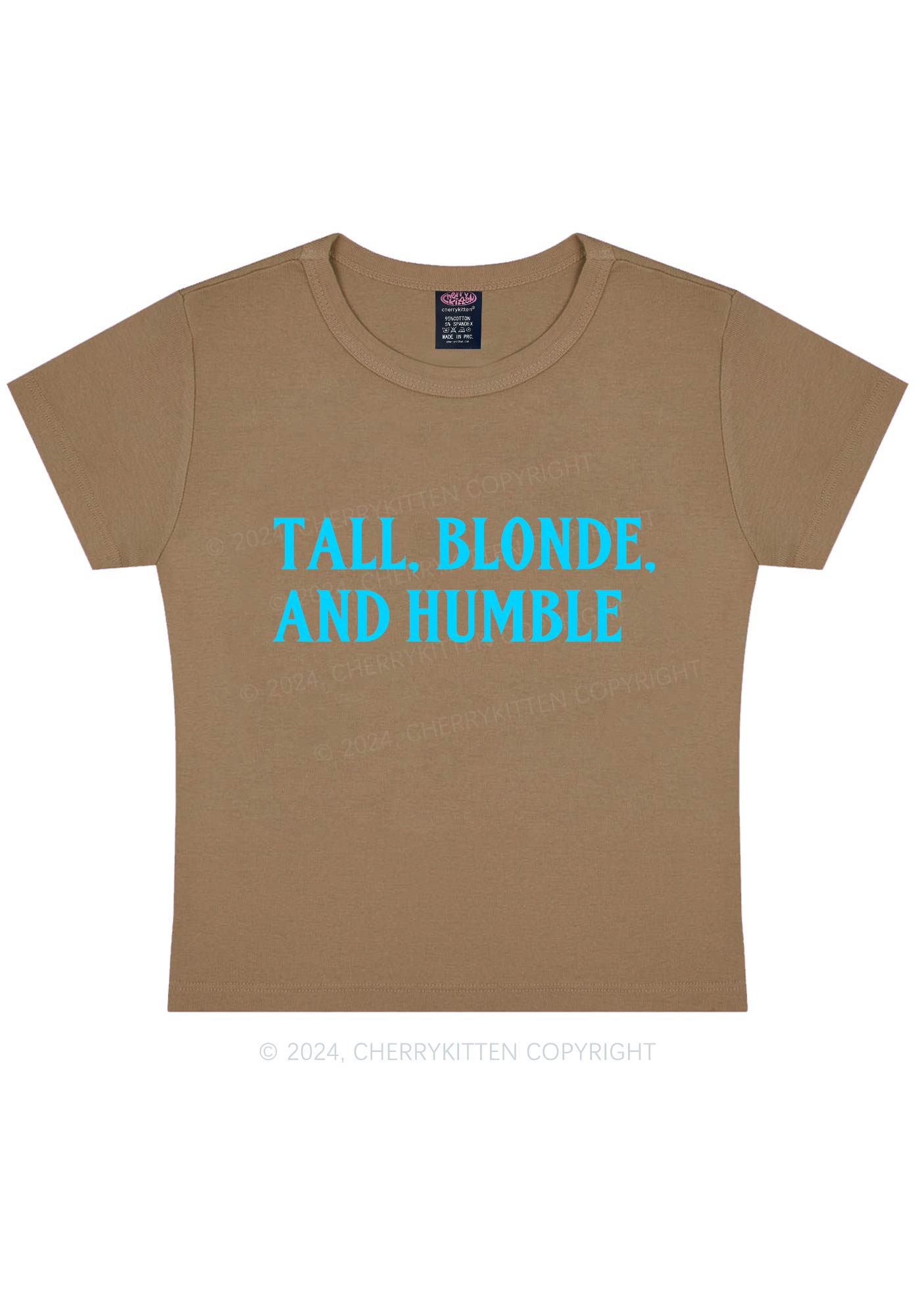 Tall Blonde And Humble Y2K Baby Tee Cherrykitten