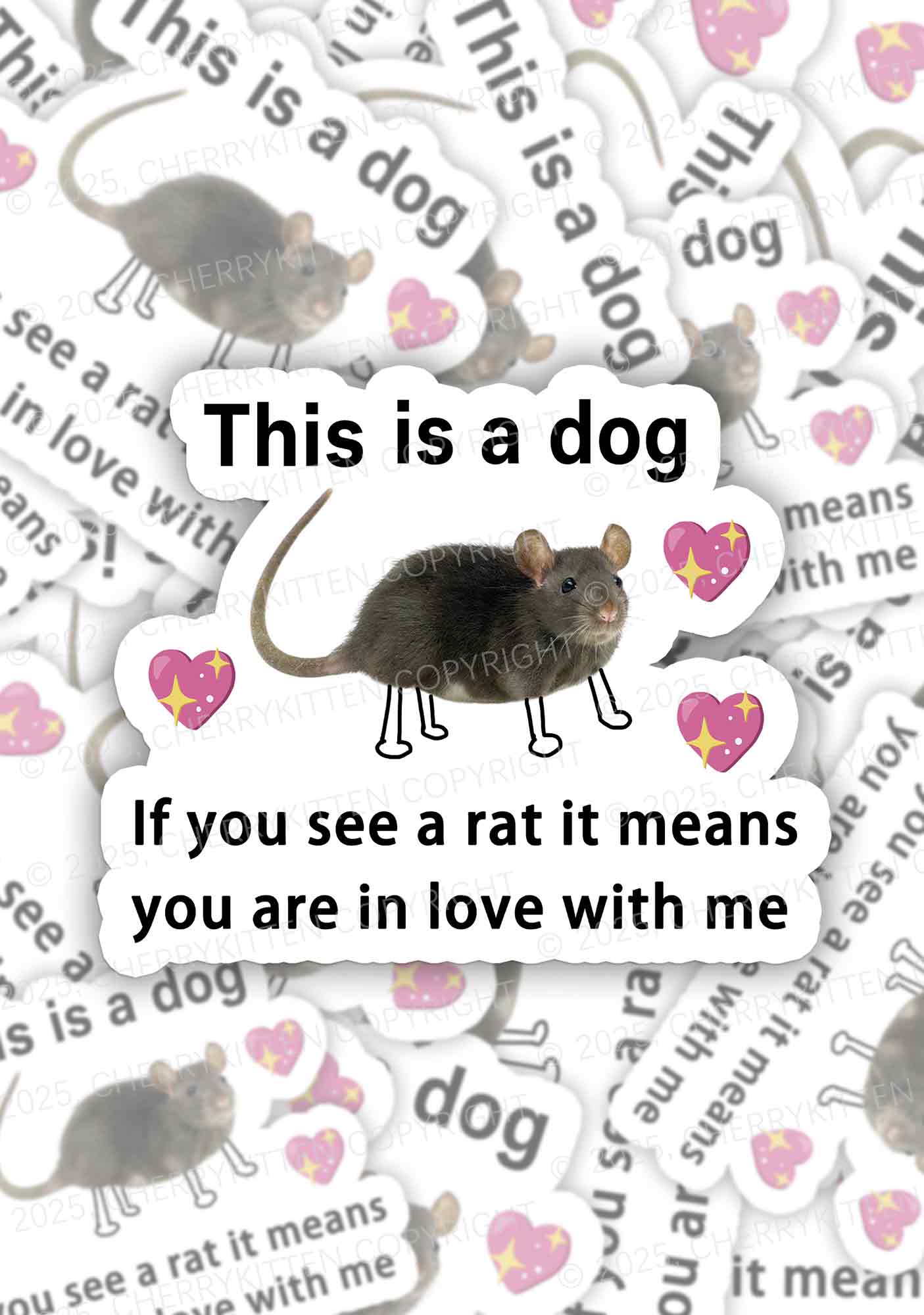 If You See Rat 1Pc Y2K Sticker Cherrykitten