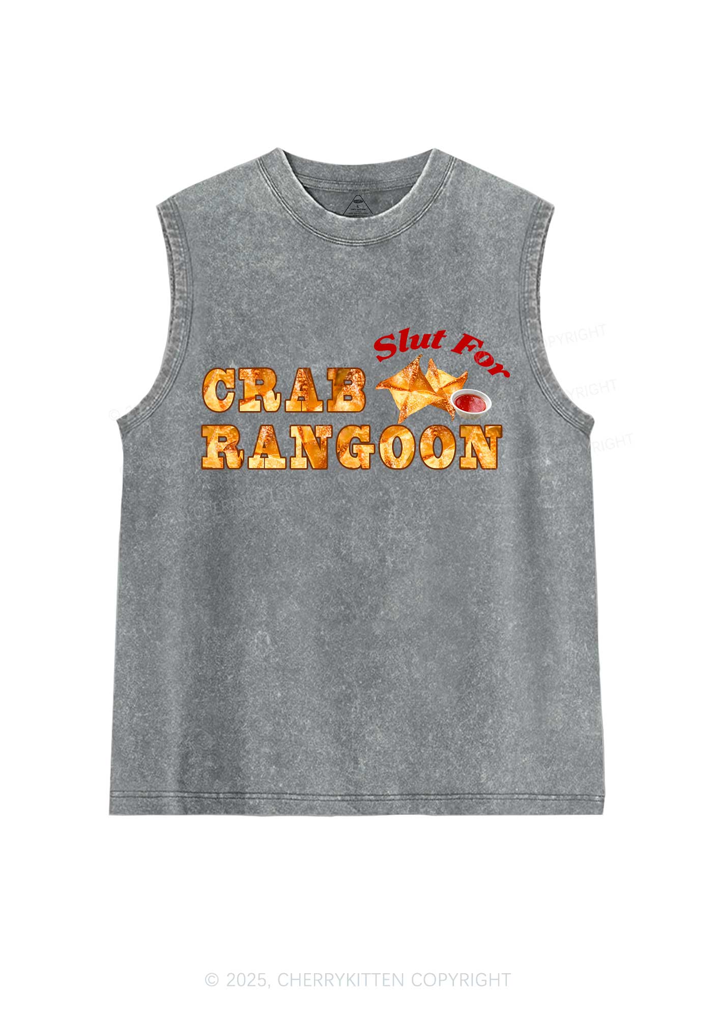 Slxt For Carb Rangoon Y2K Washed Muscle Tank Cherrykitten