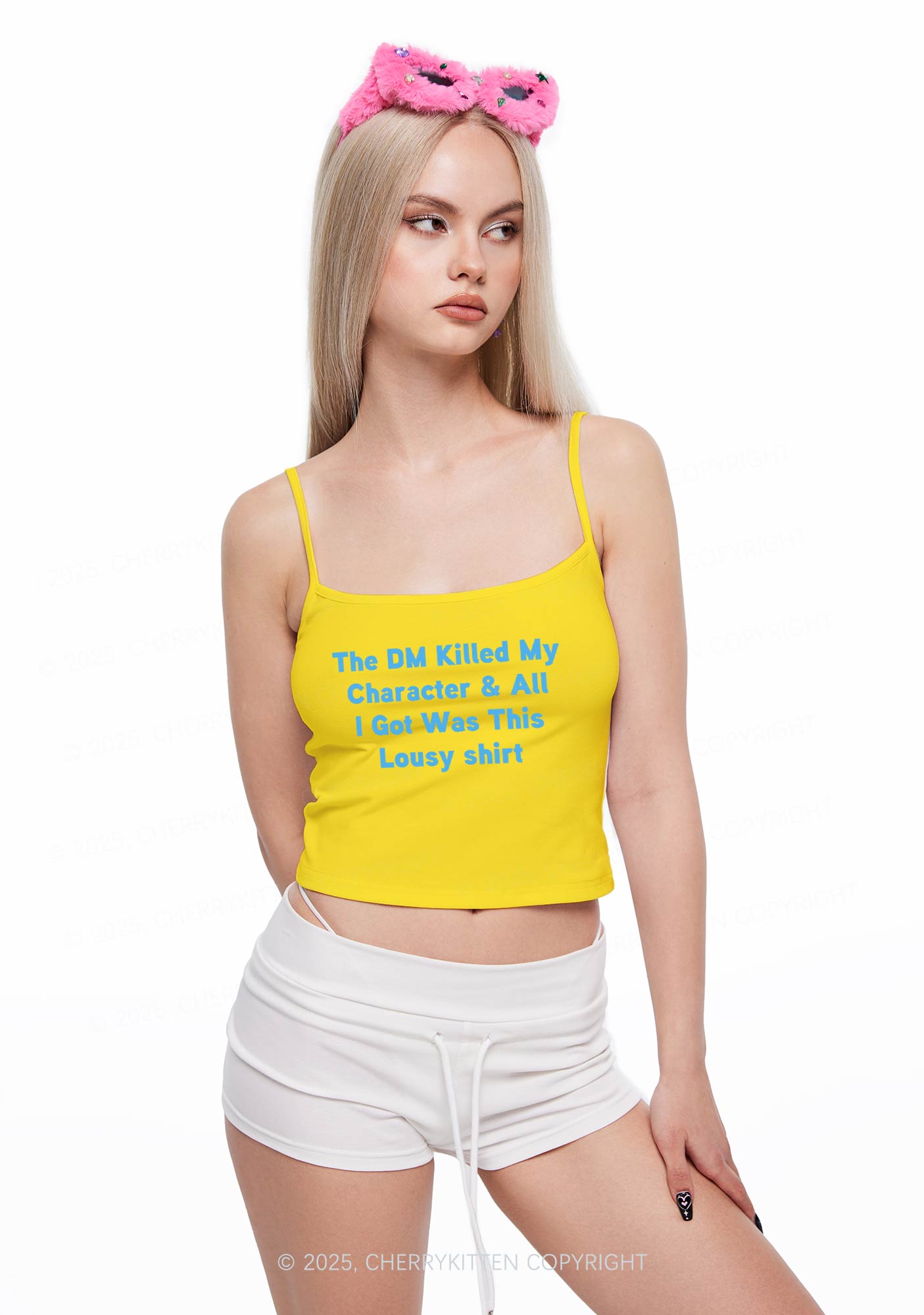 Killed Character I Got Lousy Y2K Spaghetti Strap Cami Cherrykitten
